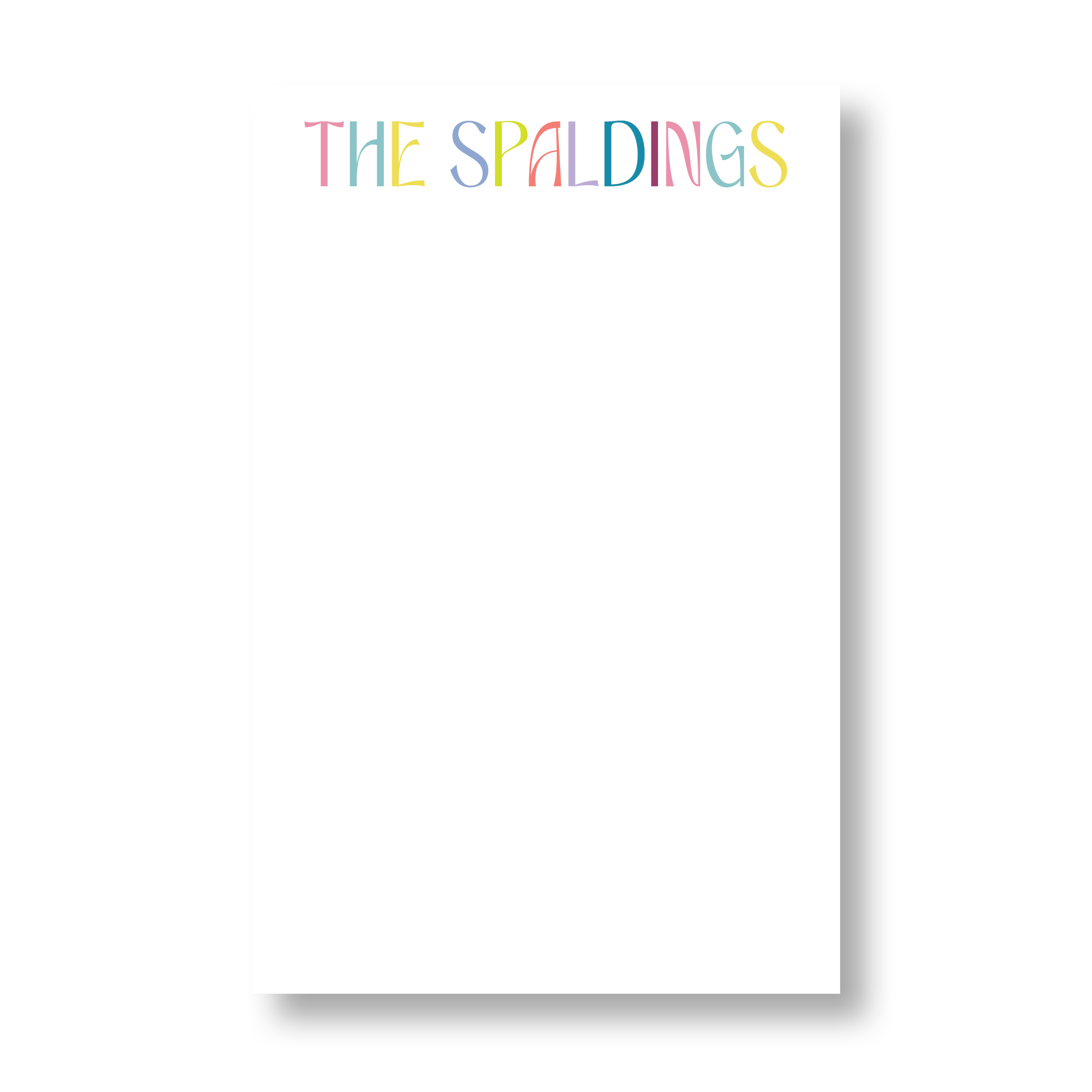 Multicolor Family Notepad