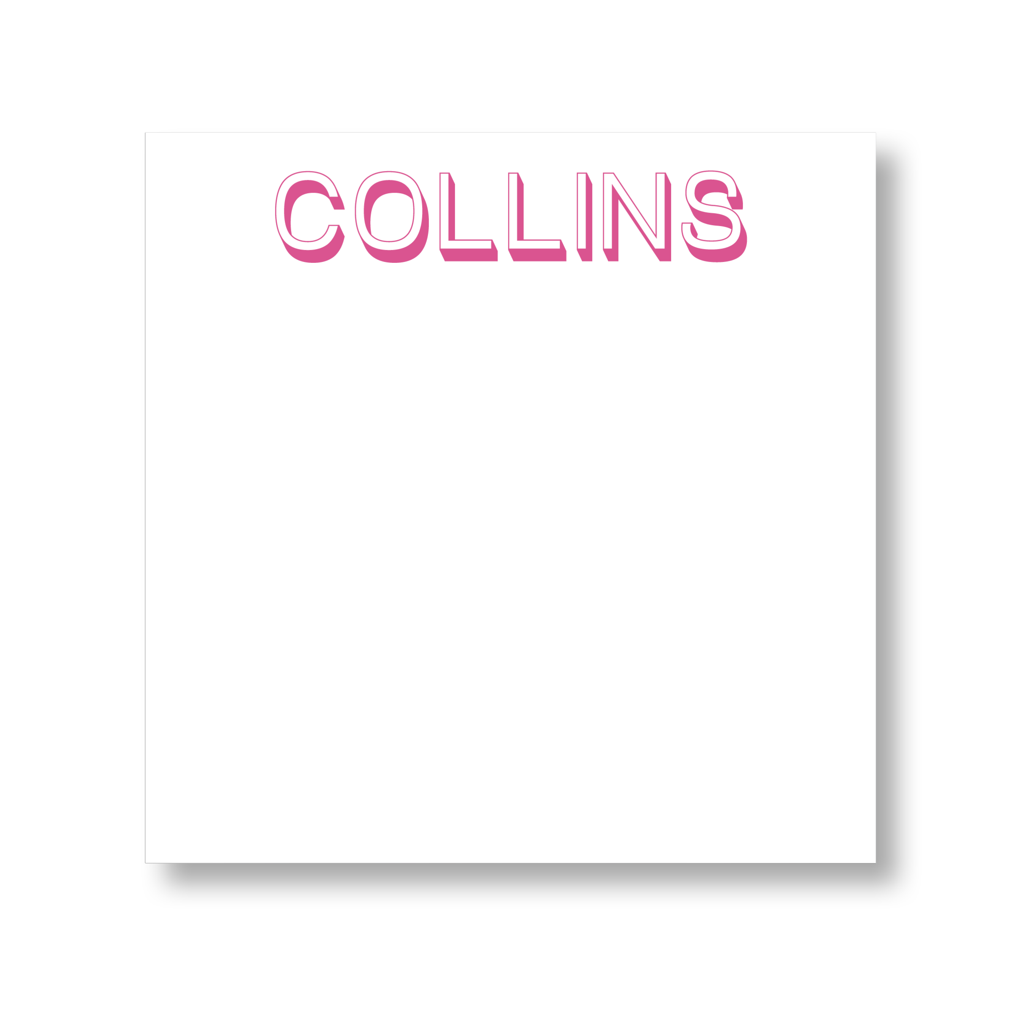 Thin Block Shadow Notepad