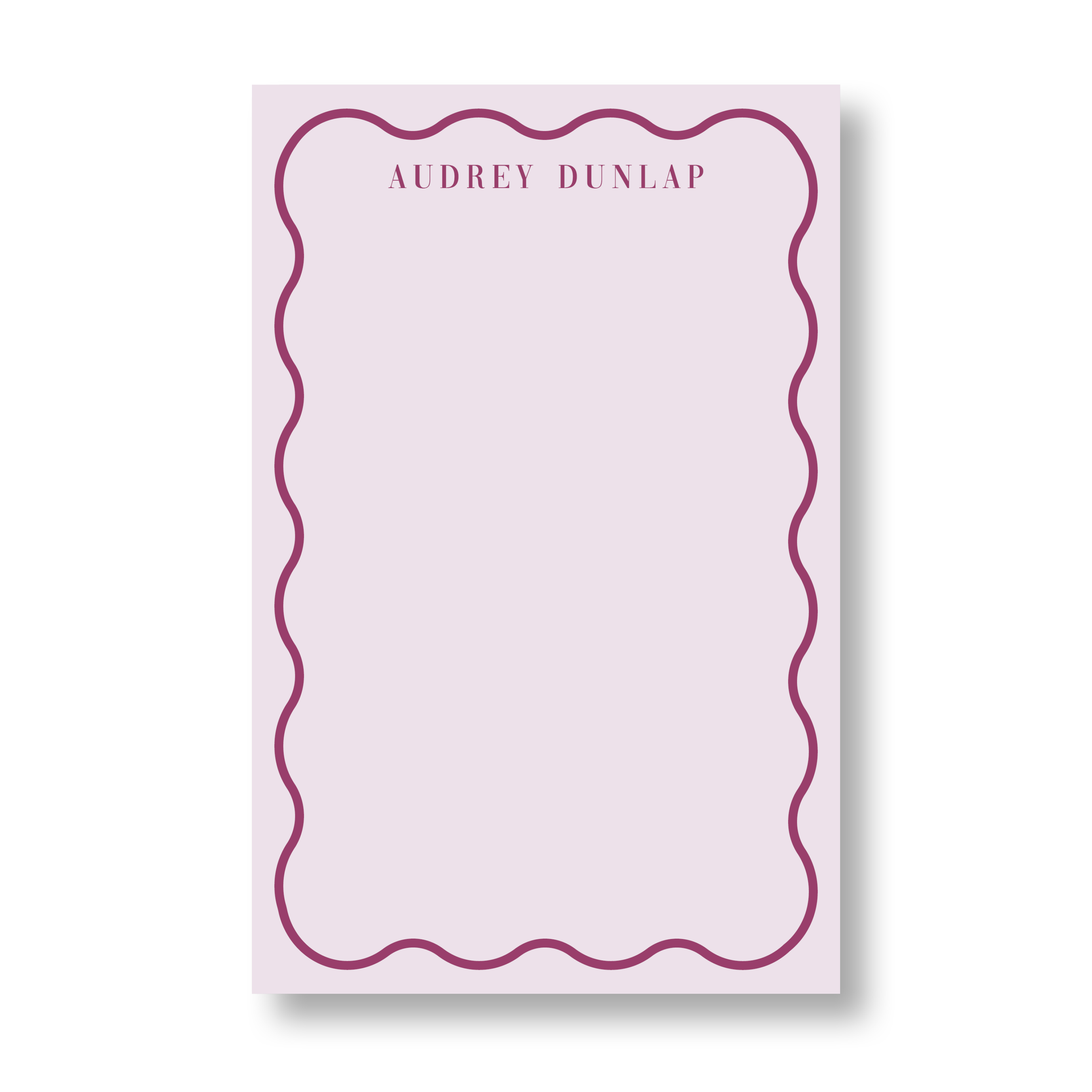 Wavy Border Color Background Notepad