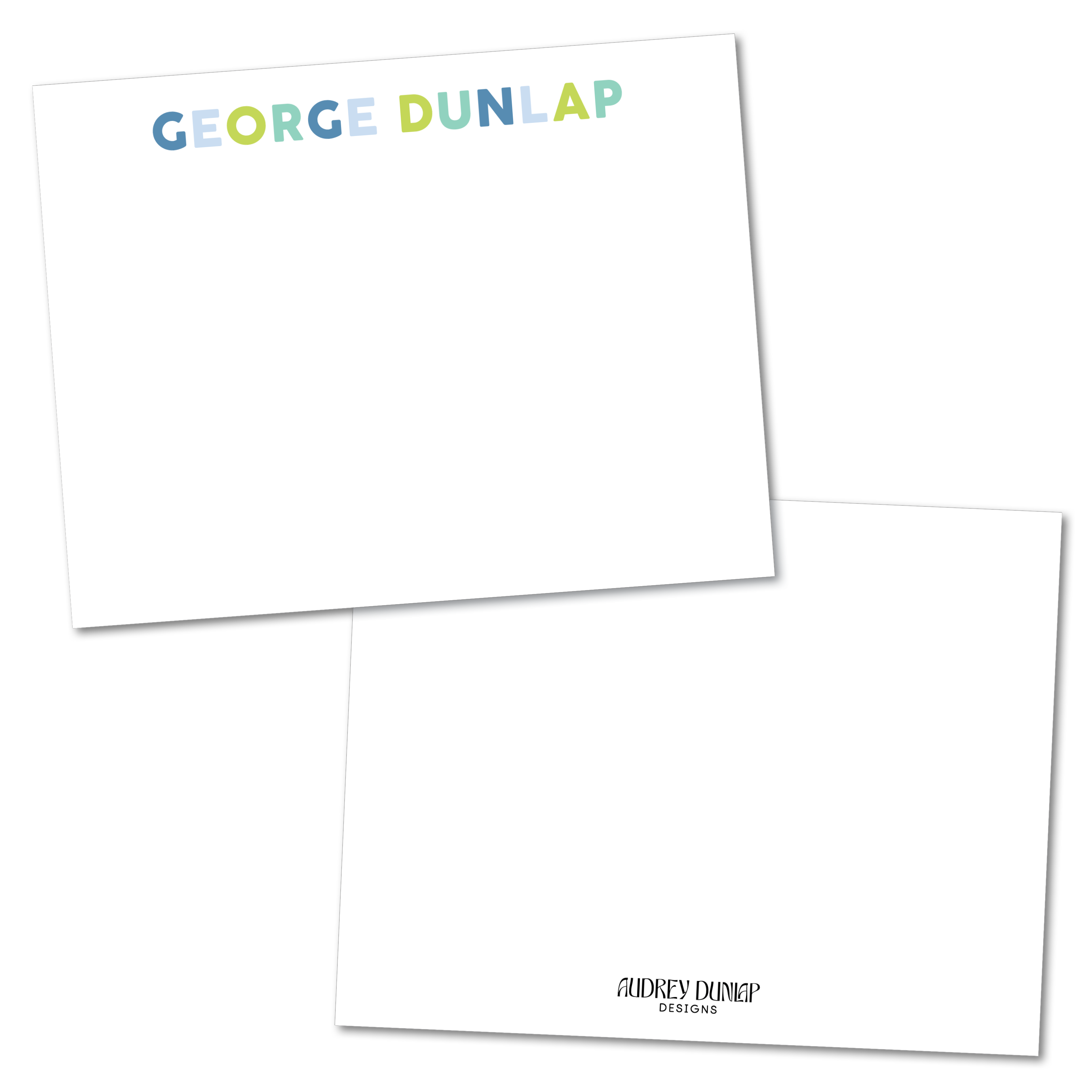 Multicolor Block Name Boys Stationery