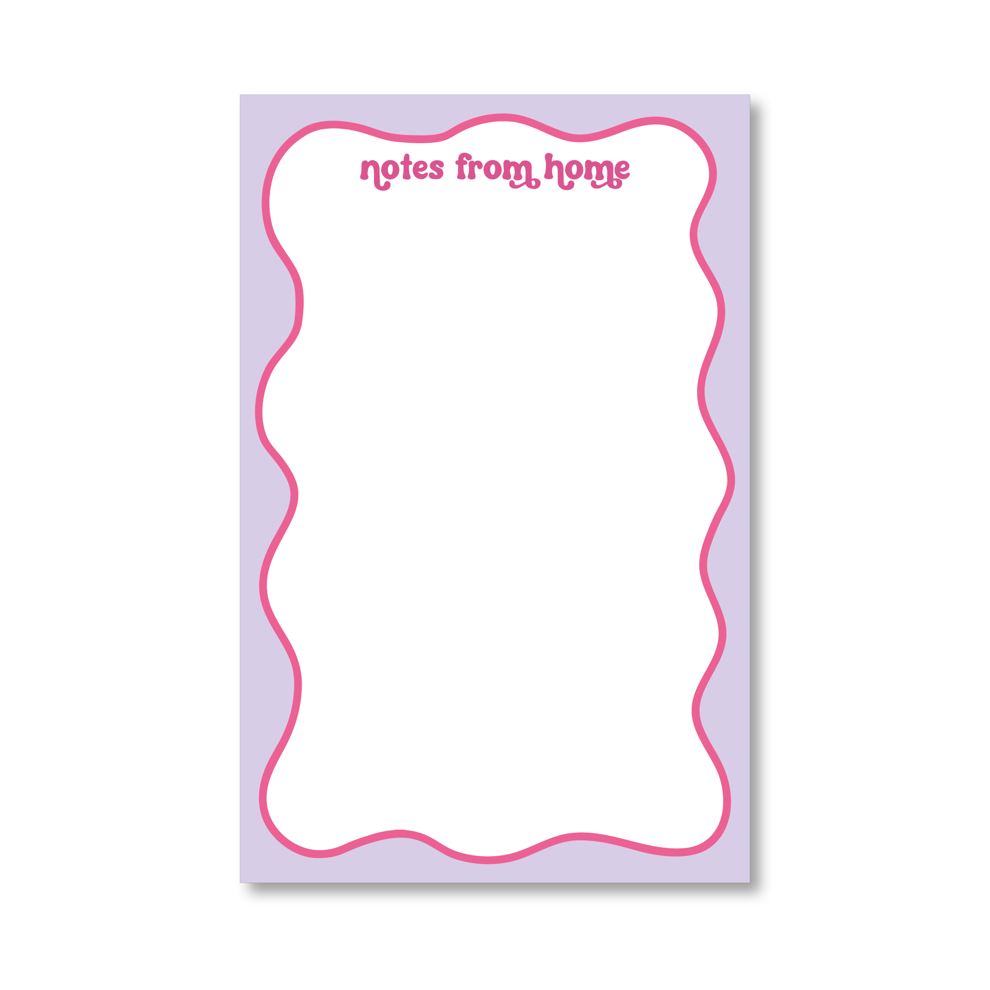 Notes from Home Wavy Notepad