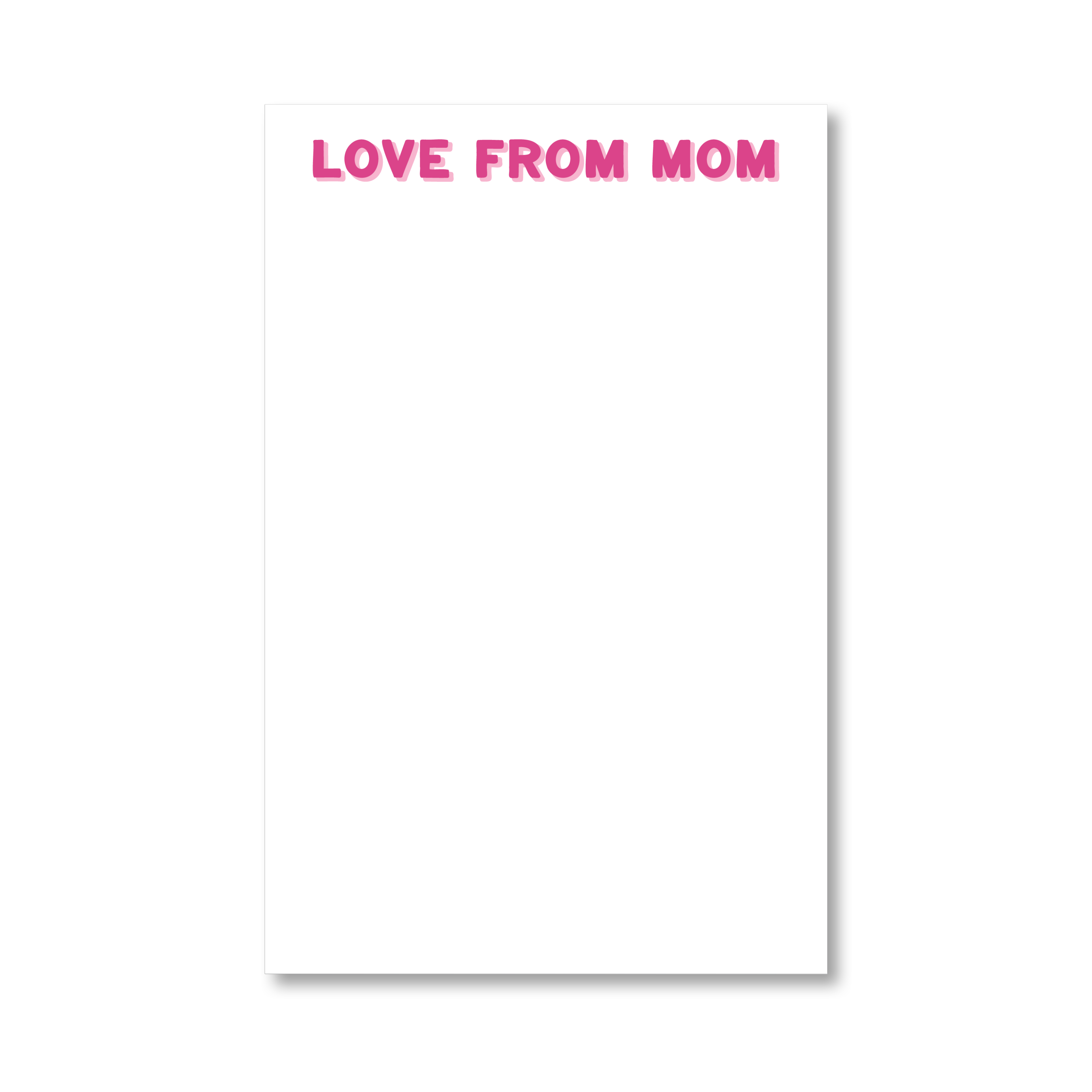 Love From Home Block Shadow Notepad