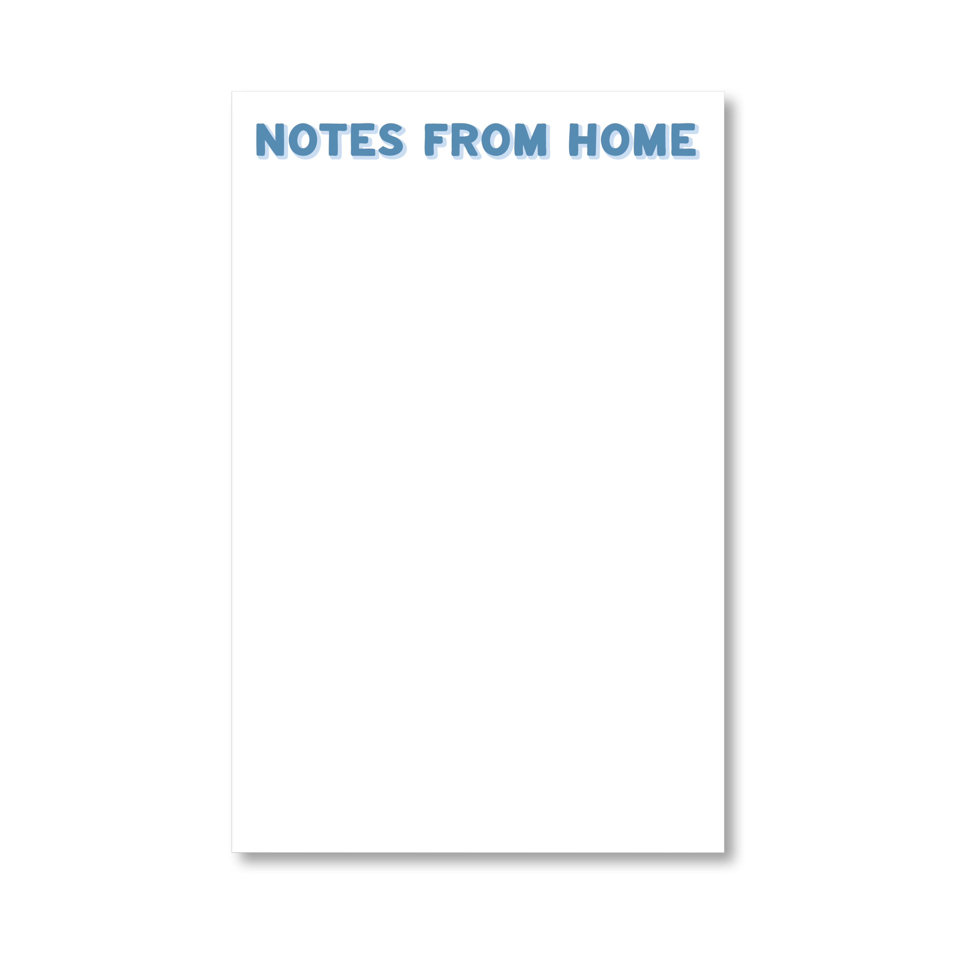 Love From Home Block Shadow Notepad
