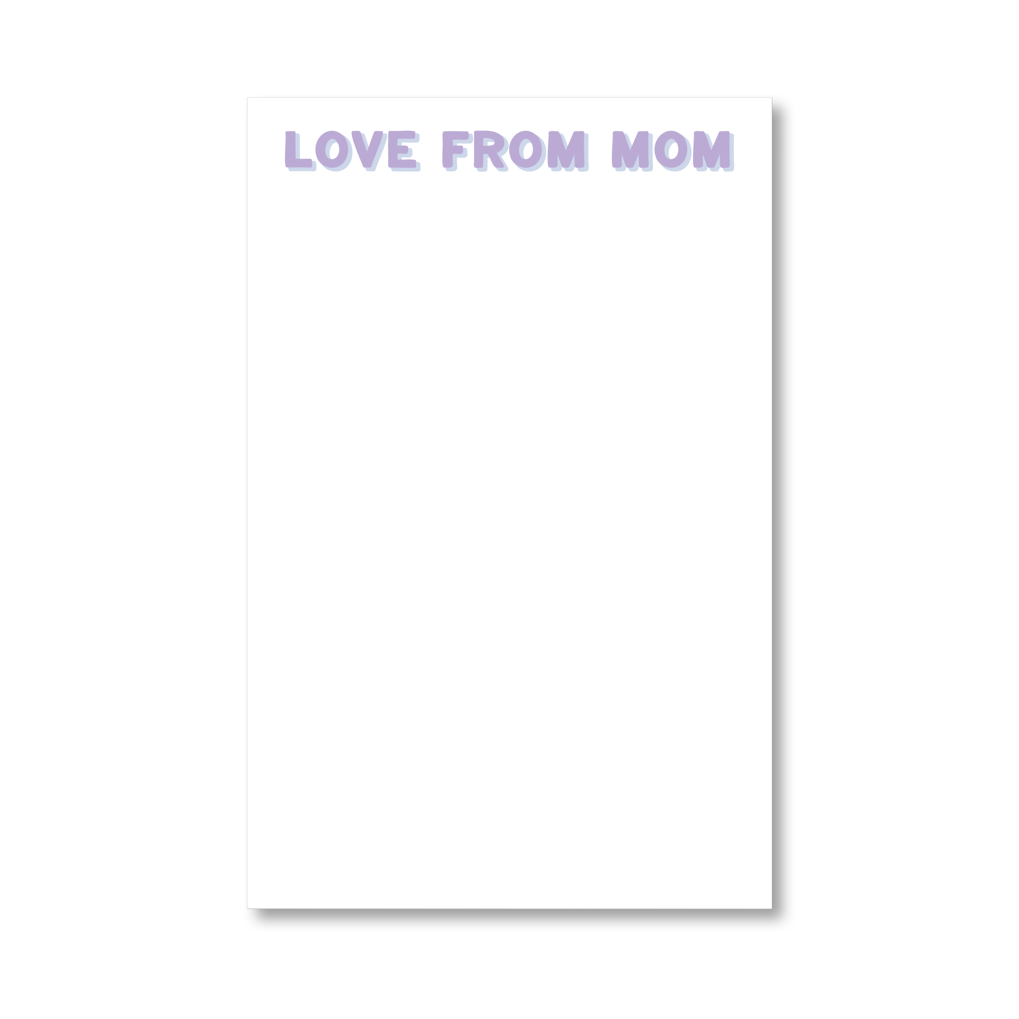 Love From Home Block Shadow Notepad