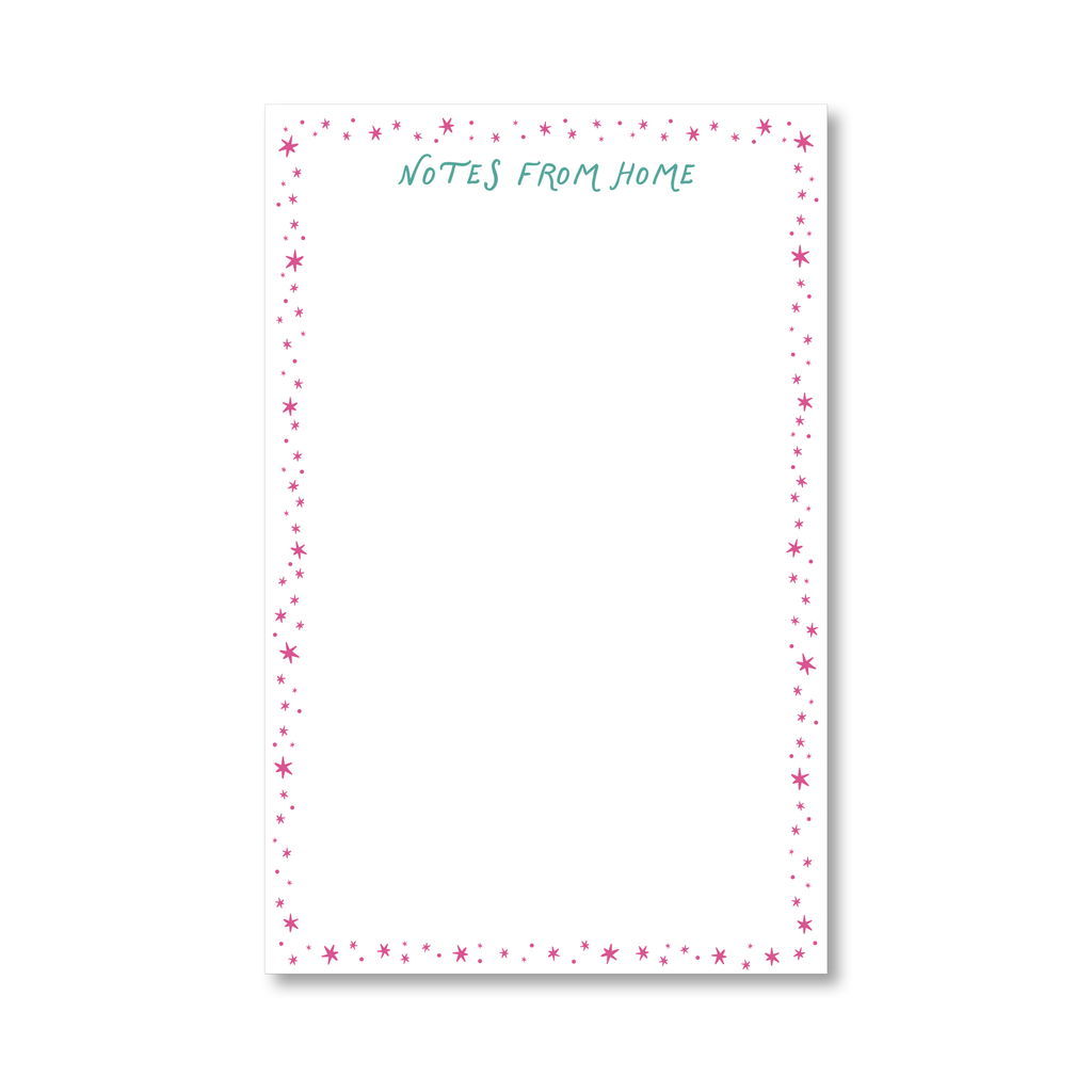 Hello From Home Stars Notepad