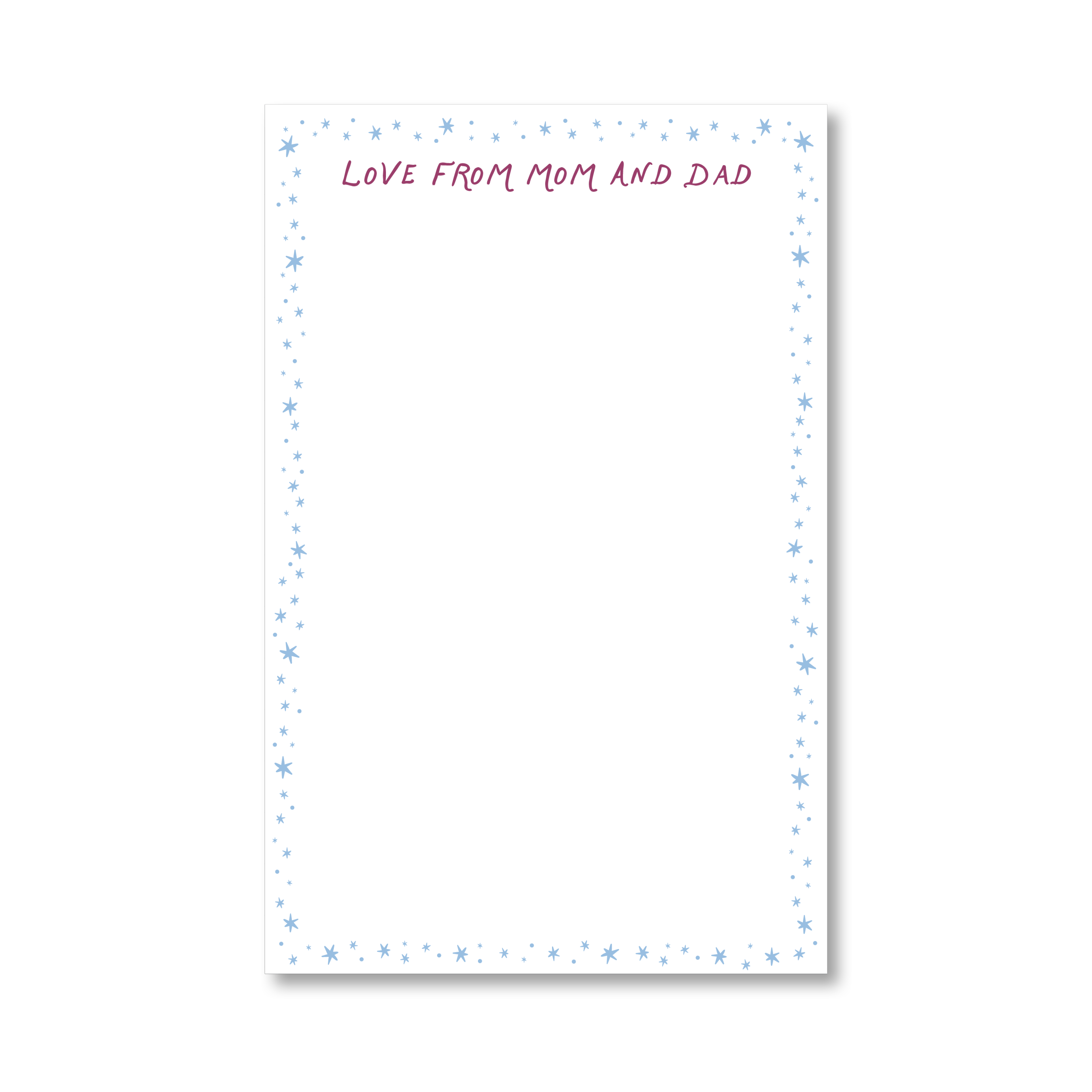 Hello From Home Stars Notepad