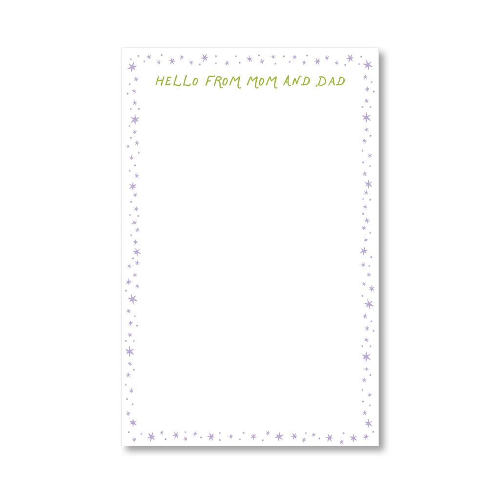 Hello From Home Stars Notepad