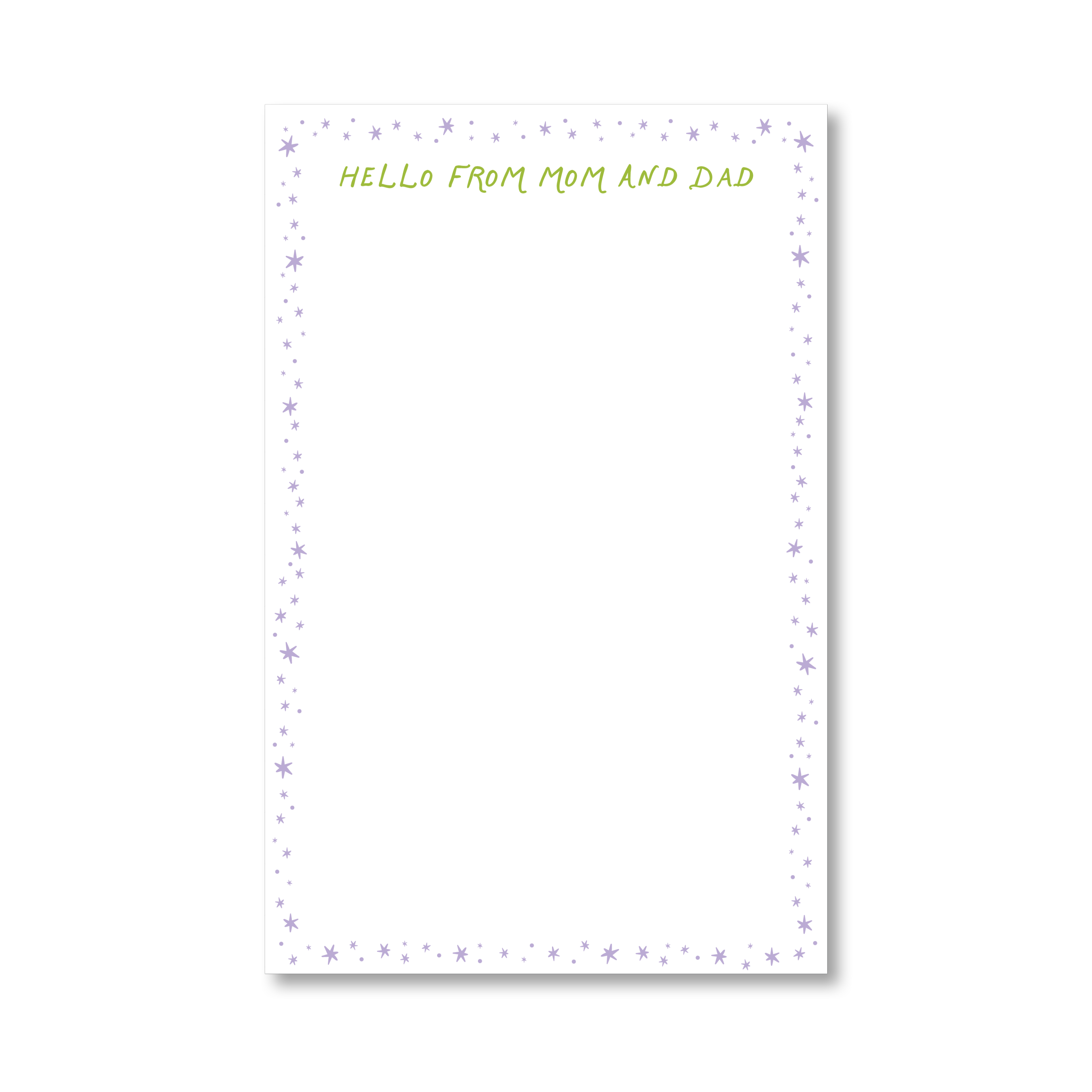 Hello From Home Stars Notepad
