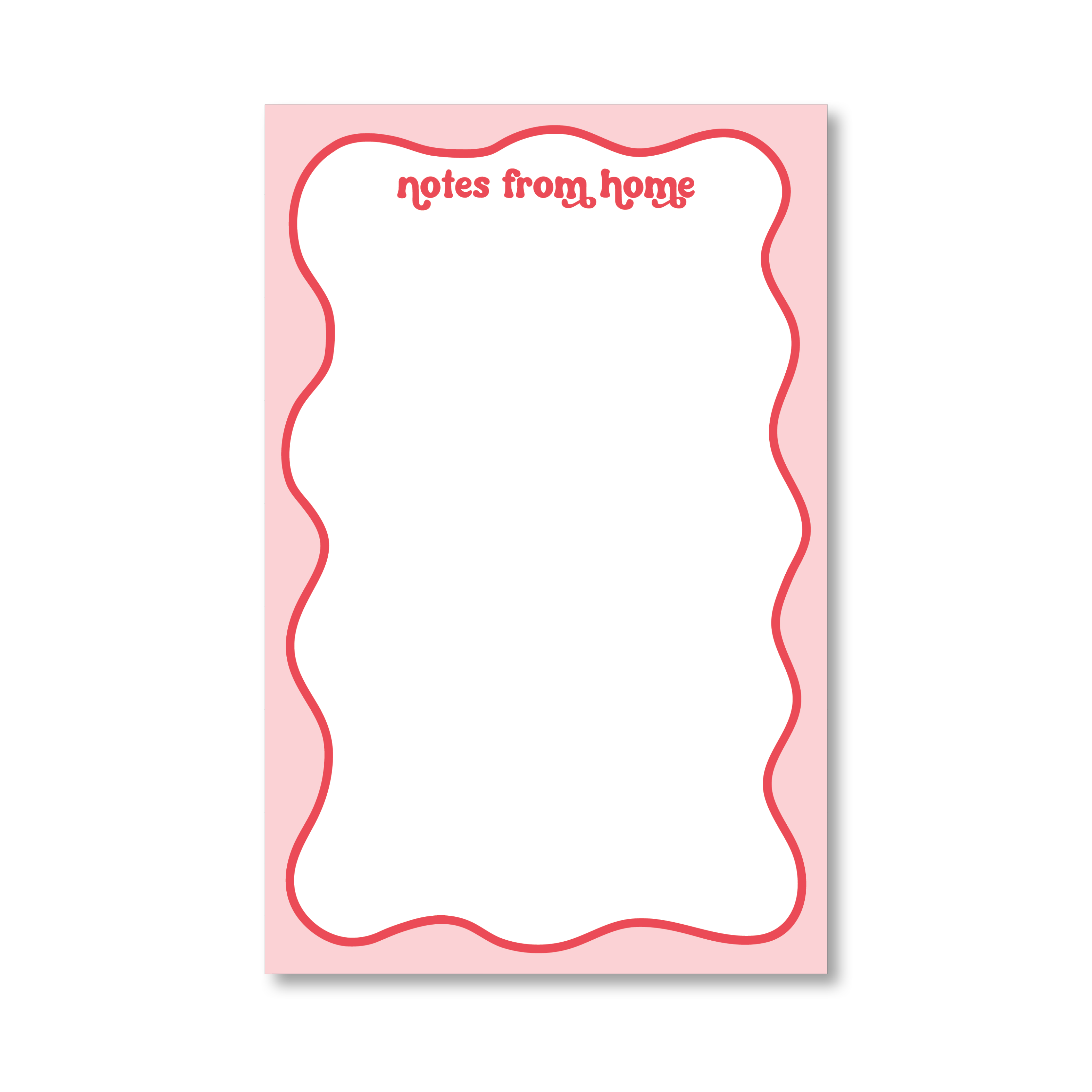Notes from Home Wavy Notepad