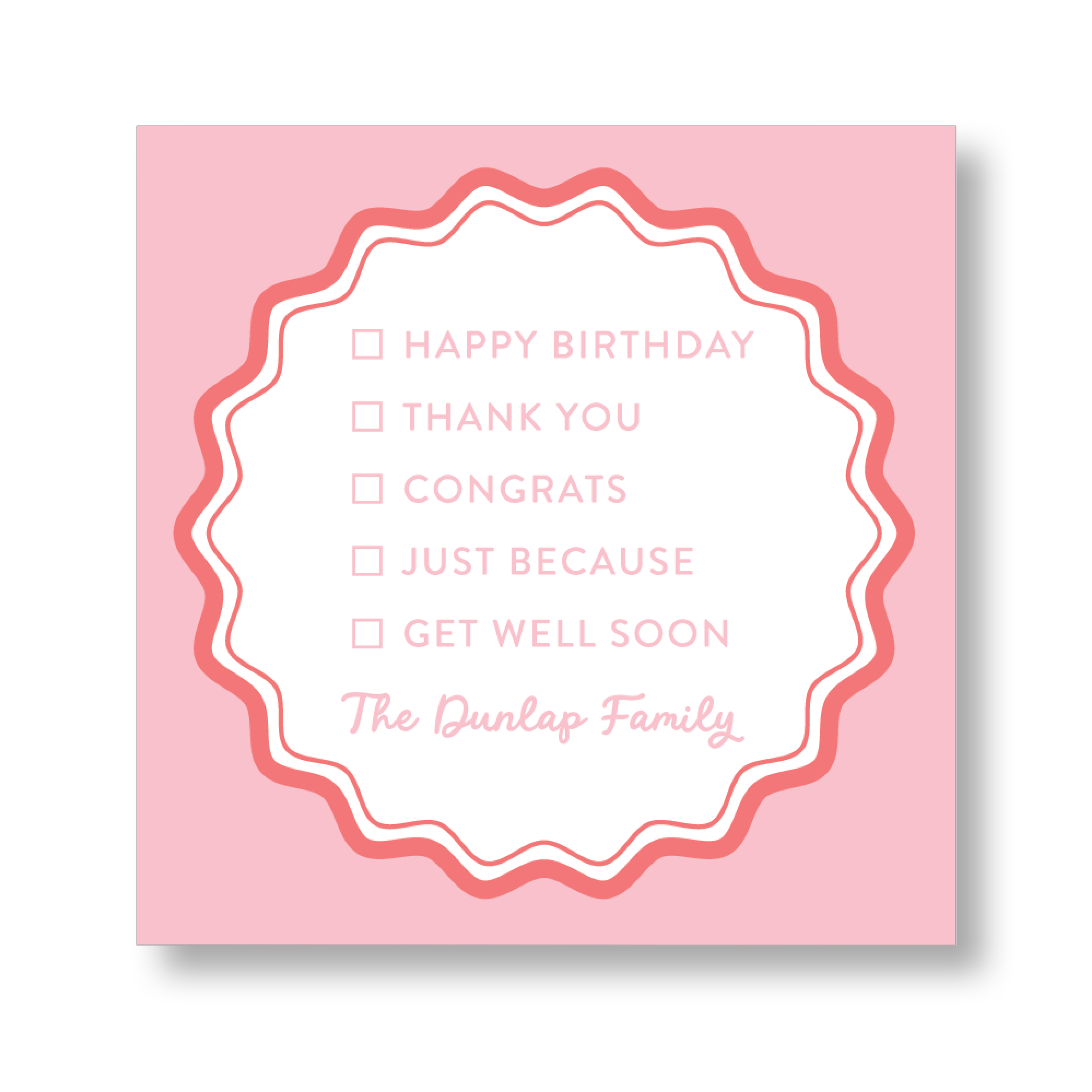 Occasions Check Box Sticker