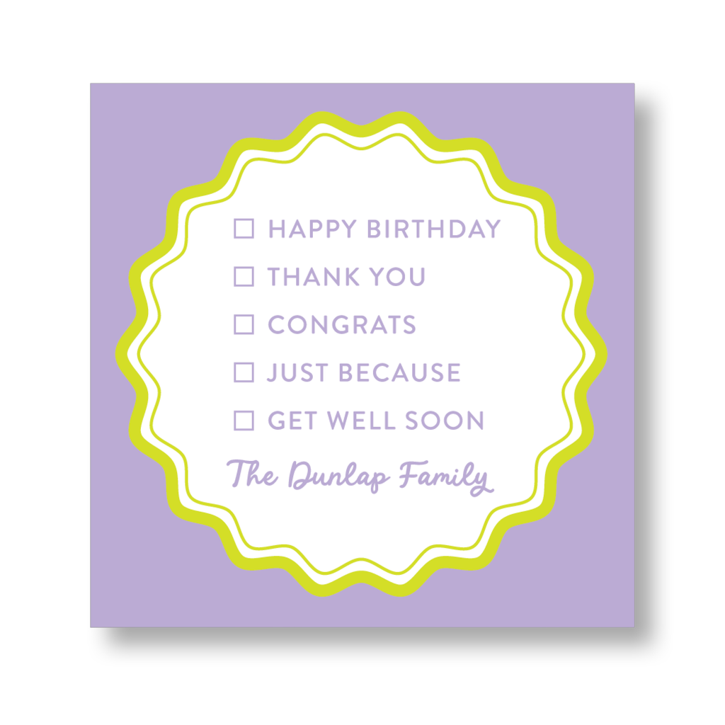 Occasions Check Box Sticker
