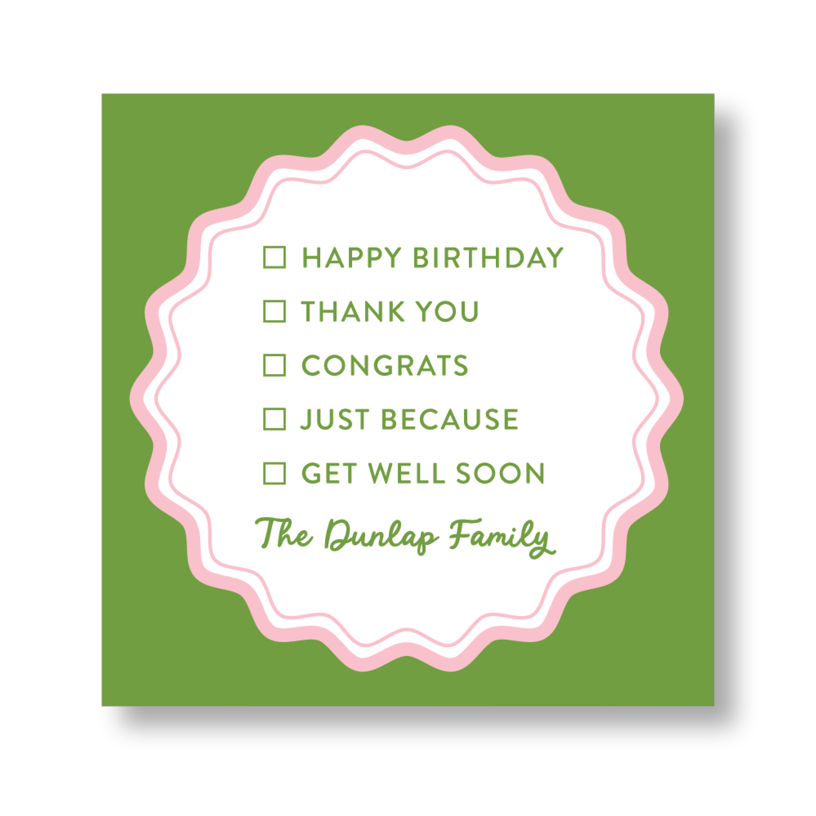 Occasions Check Box Sticker