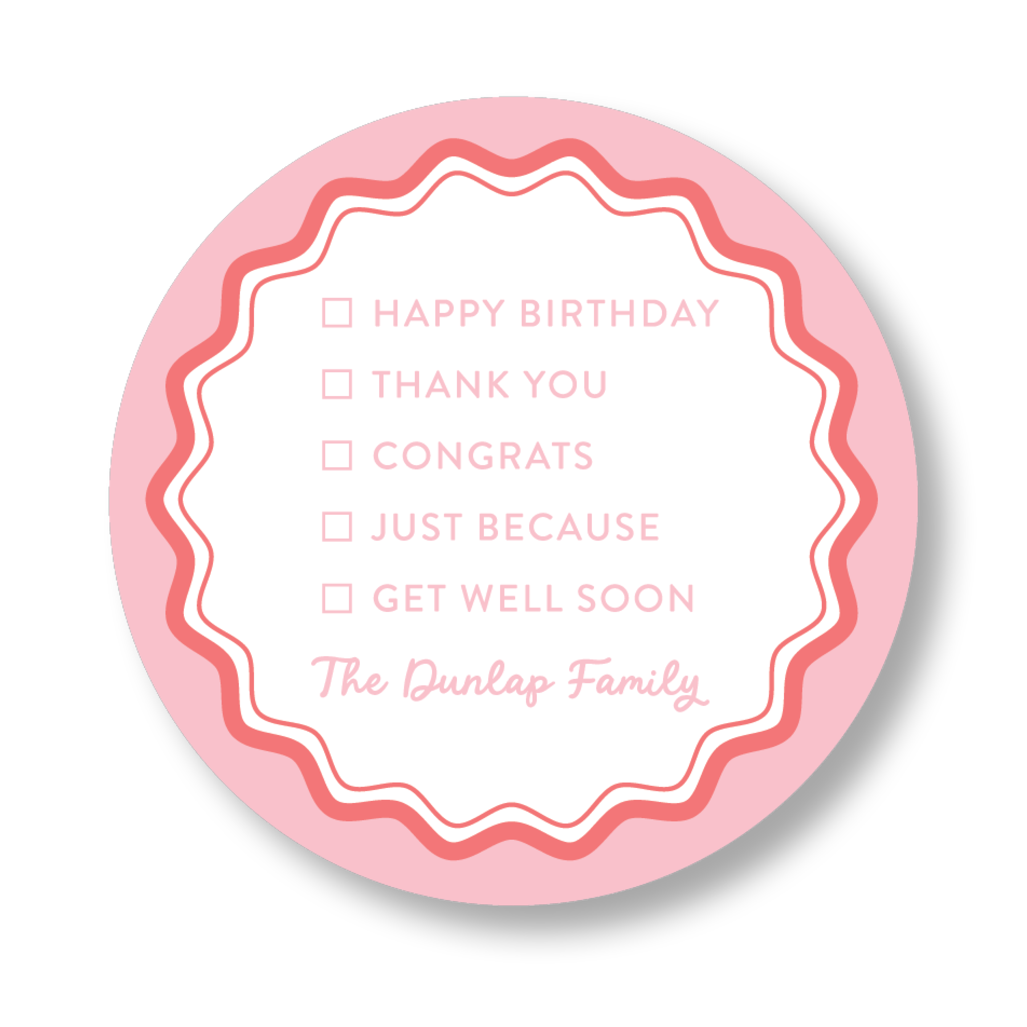 Occasions Check Box Sticker