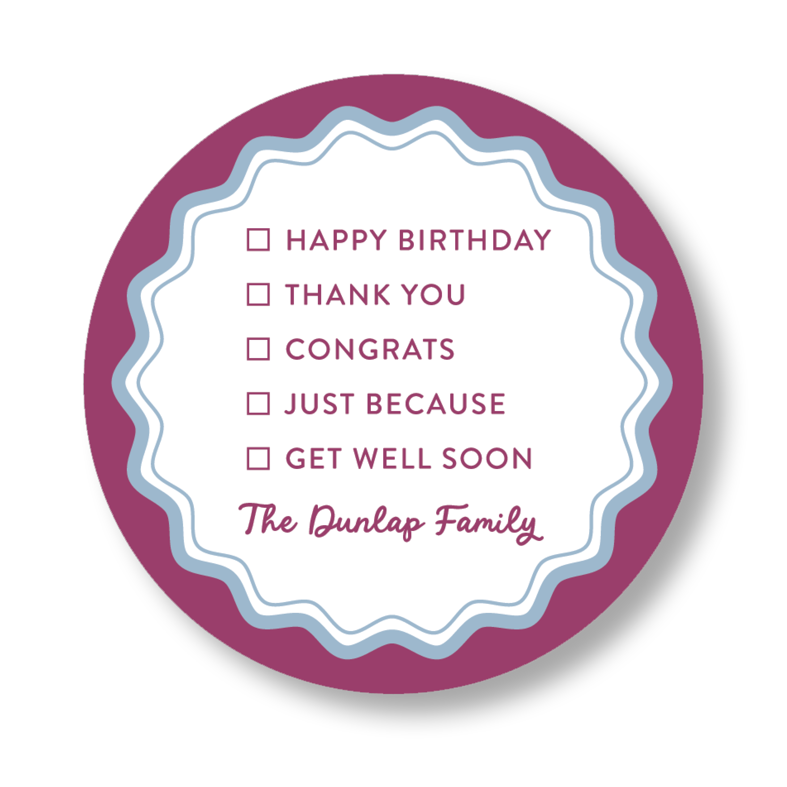Occasions Check Box Sticker