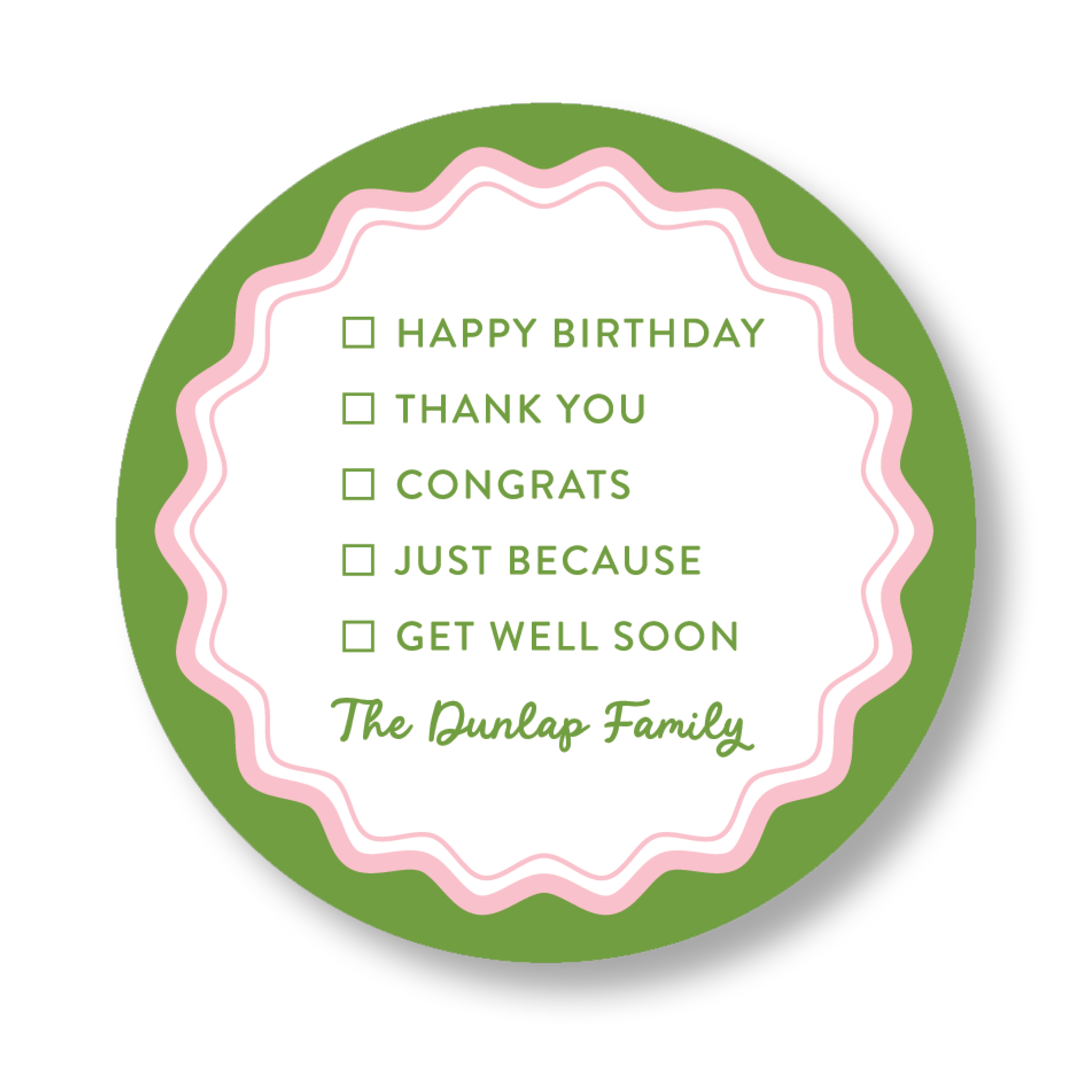 Occasions Check Box Sticker