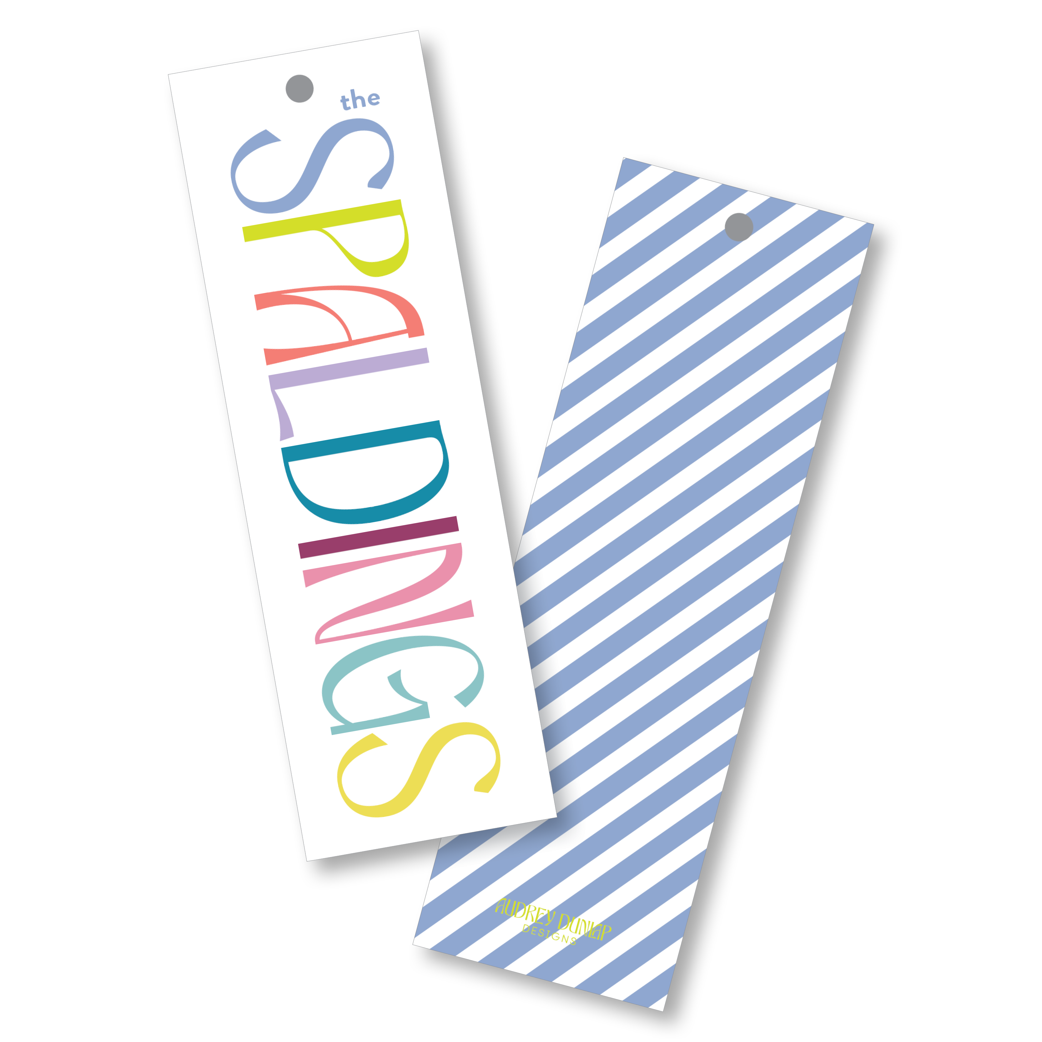 Multicolor Name Skinny Tag