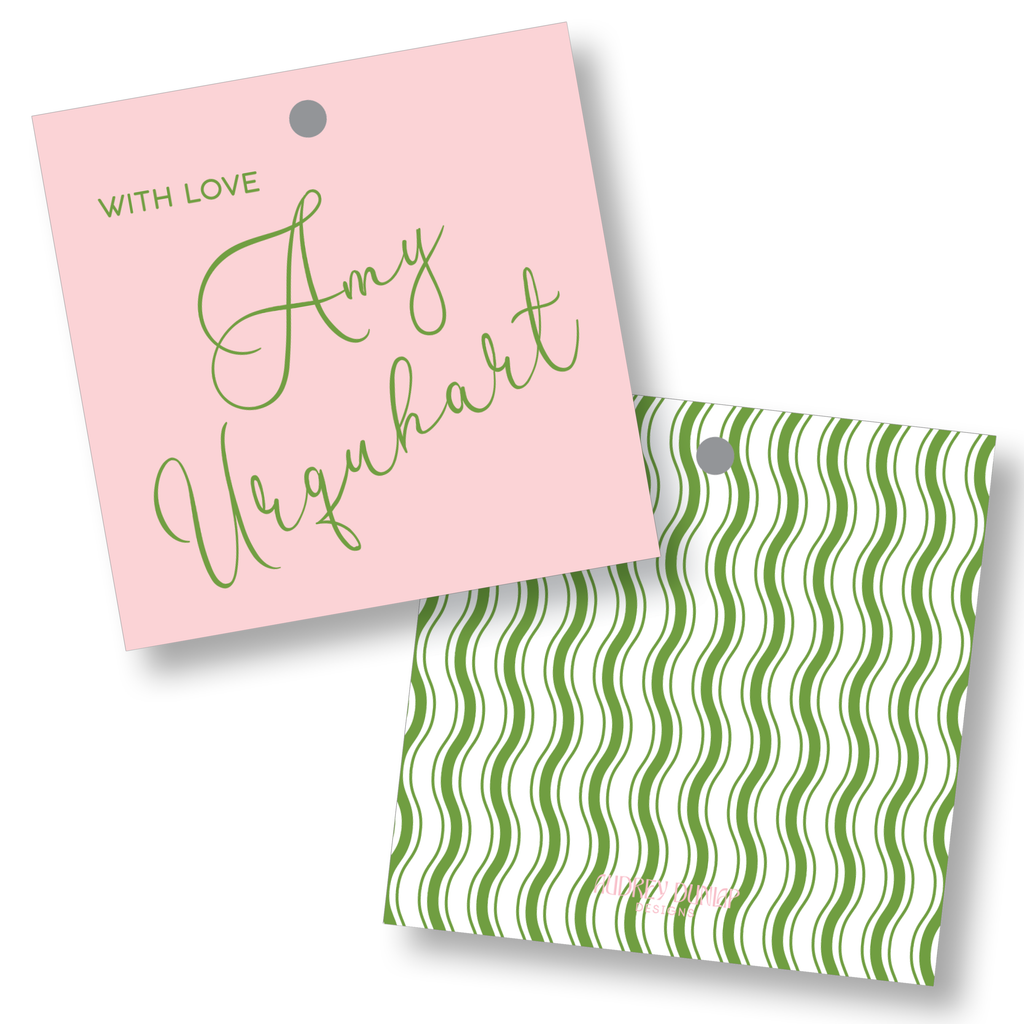 Script Font Square Tag