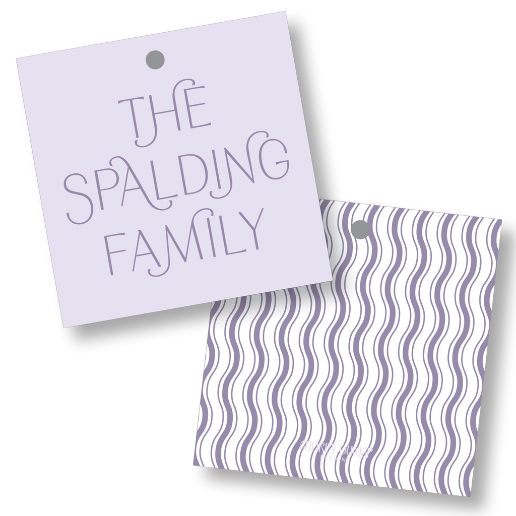 Loopy Name Square Tag