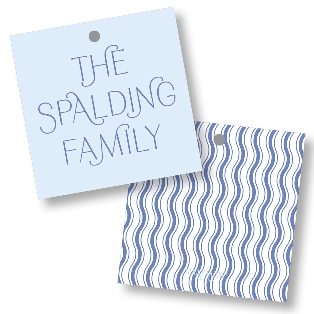 Loopy Name Square Tag