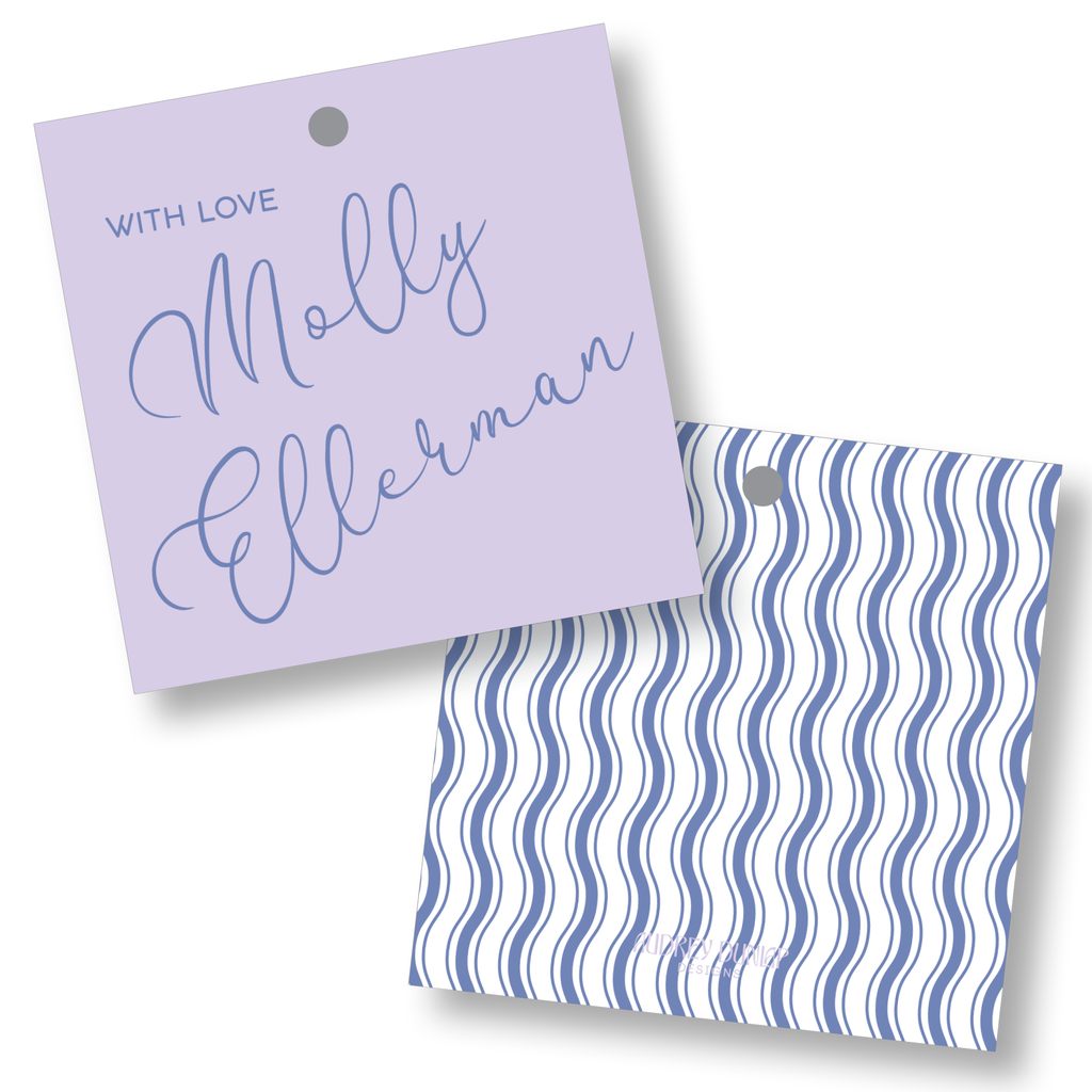 Script Font Square Tag