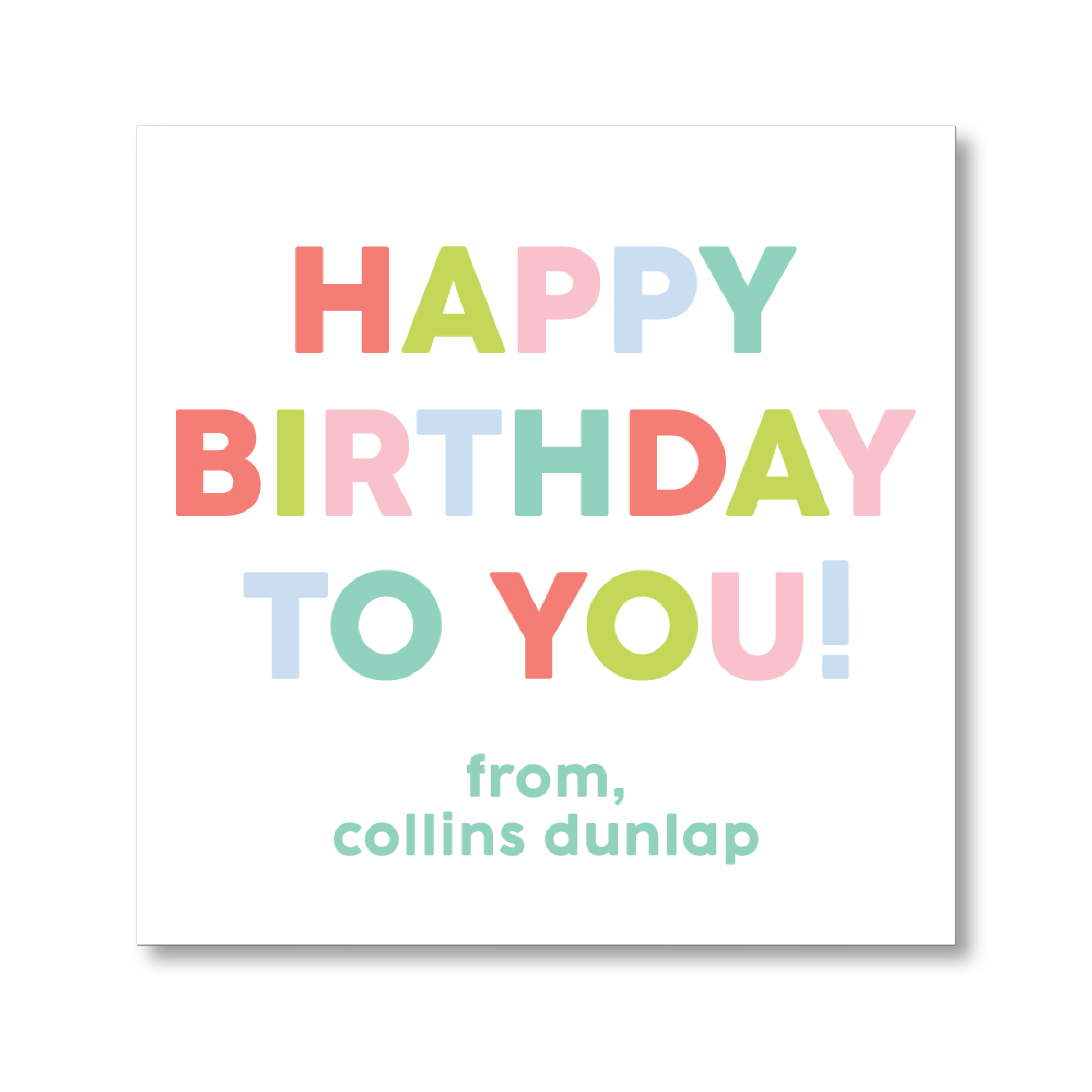Happy Birthday To You Multicolor Sticker
