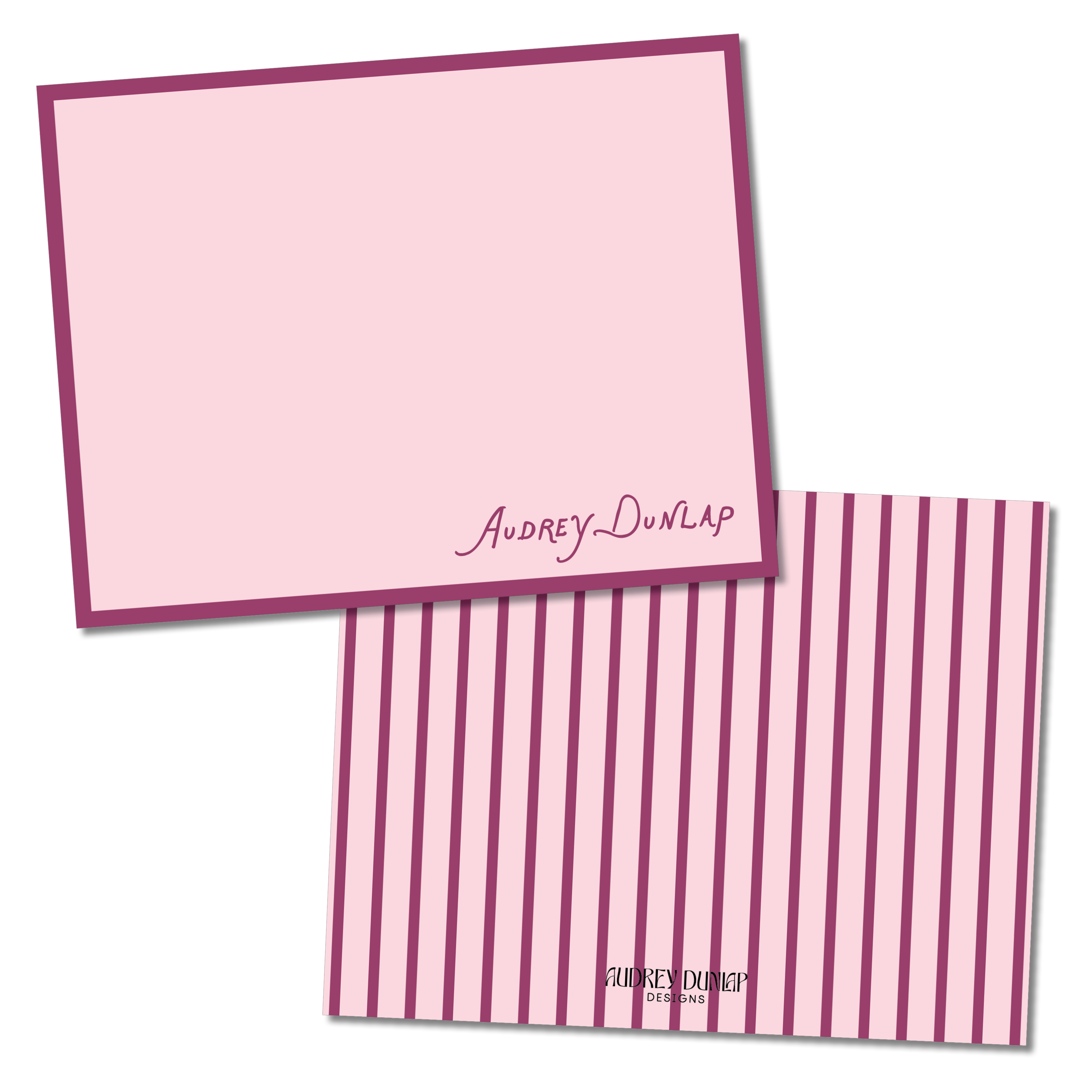 Border and Stripes Girls Stationery