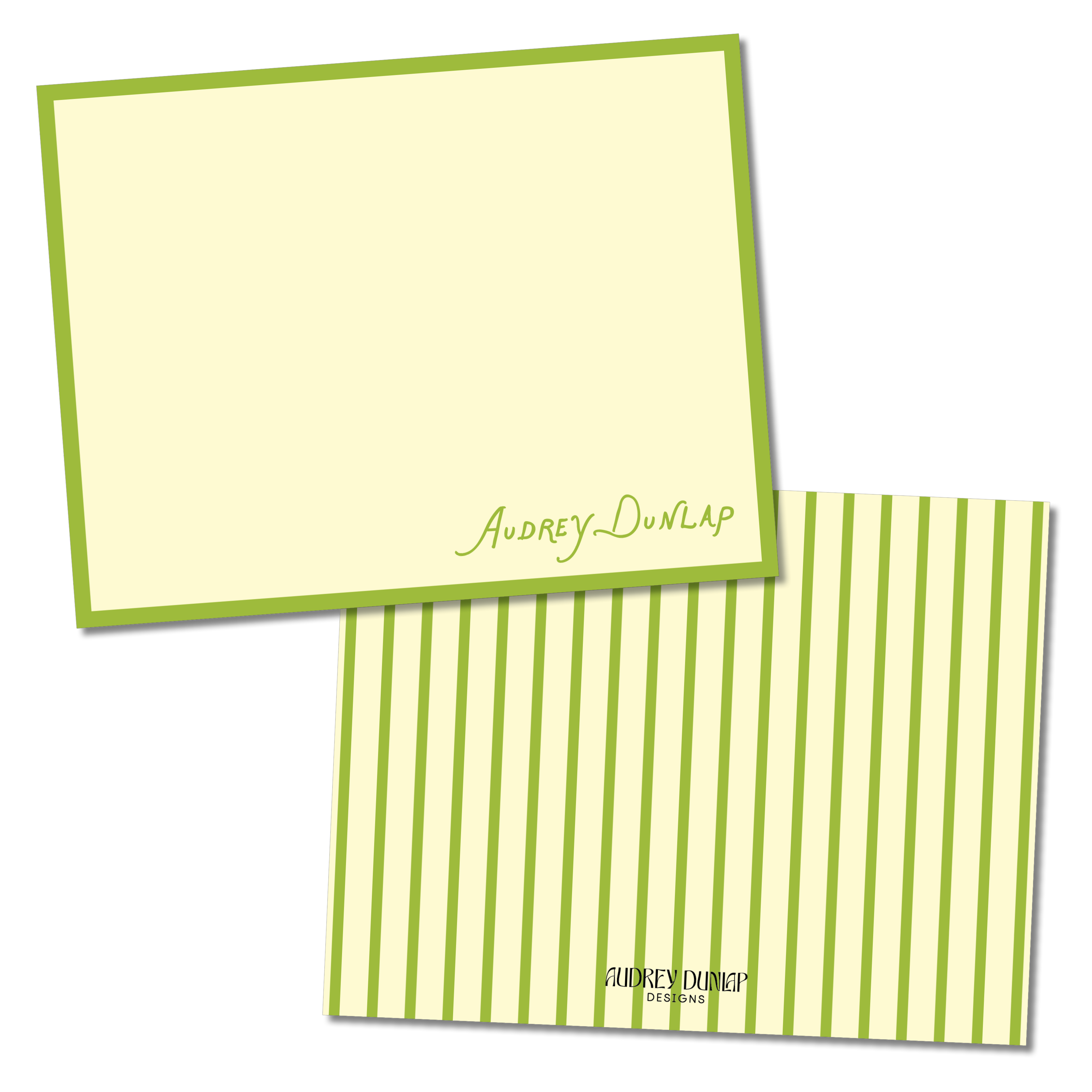 Border and Stripes Girls Stationery