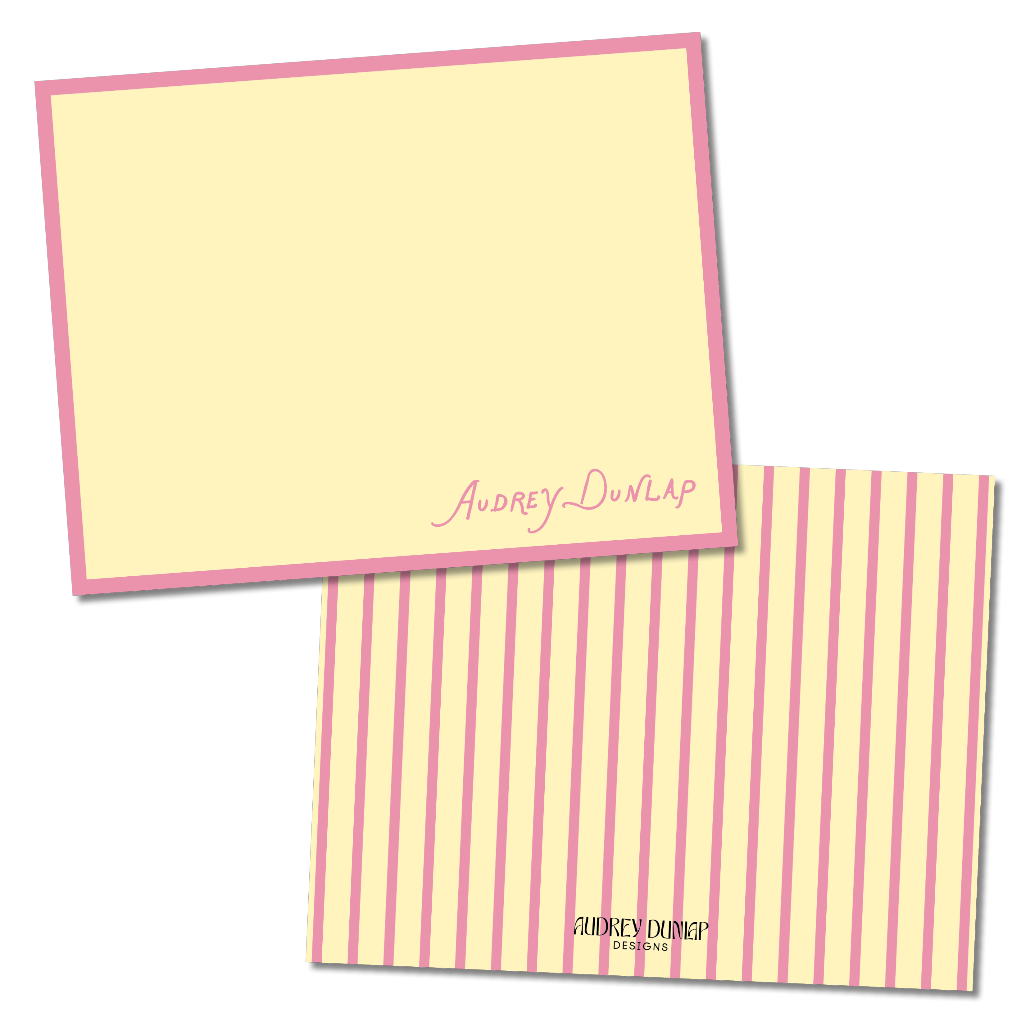 Border and Stripes Girls Stationery