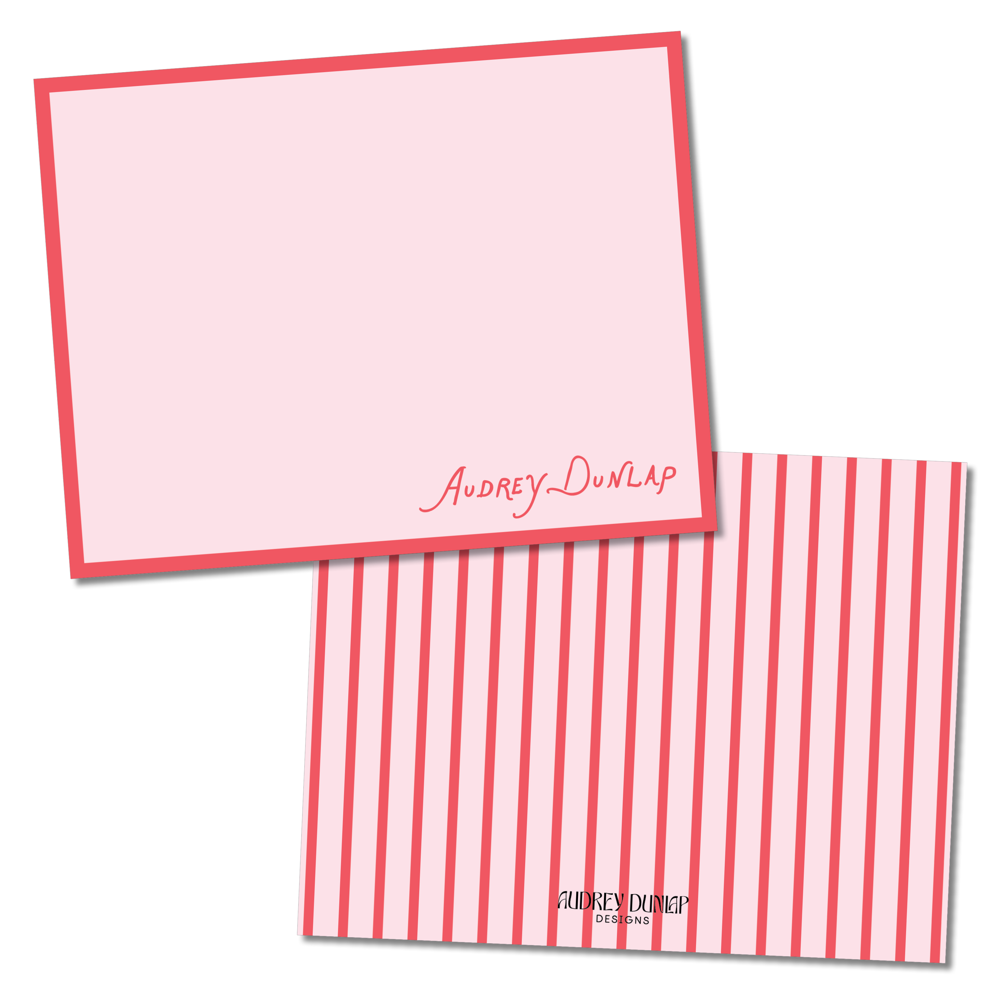 Border and Stripes Girls Stationery