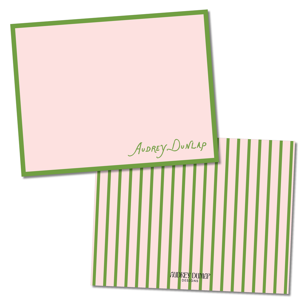 Border and Stripes Girls Stationery