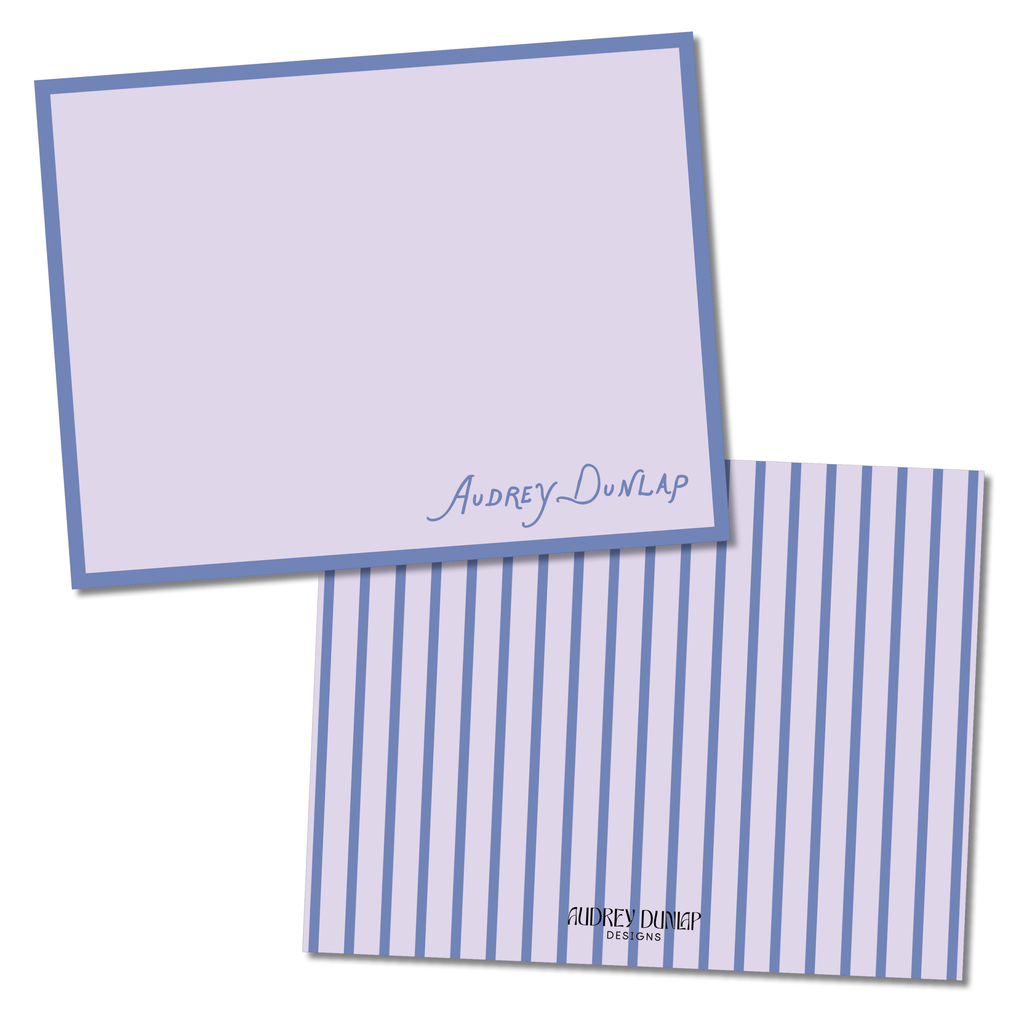 Border and Stripes Girls Stationery
