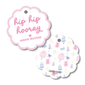 Hip Hip Hooray Scalloped Tag