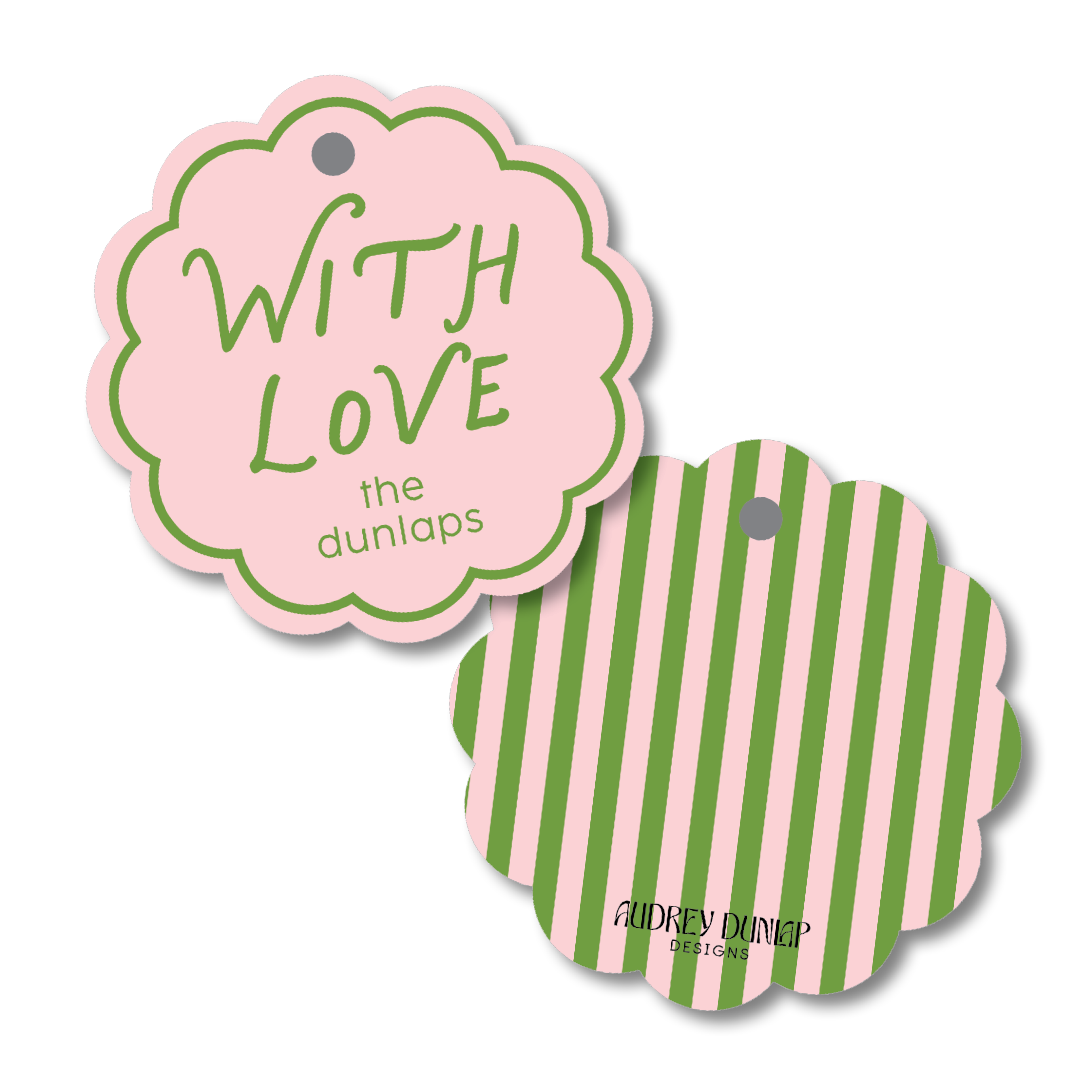 With Love Scalloped Tag