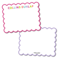 Multicolor Name Scalloped Stationery with border