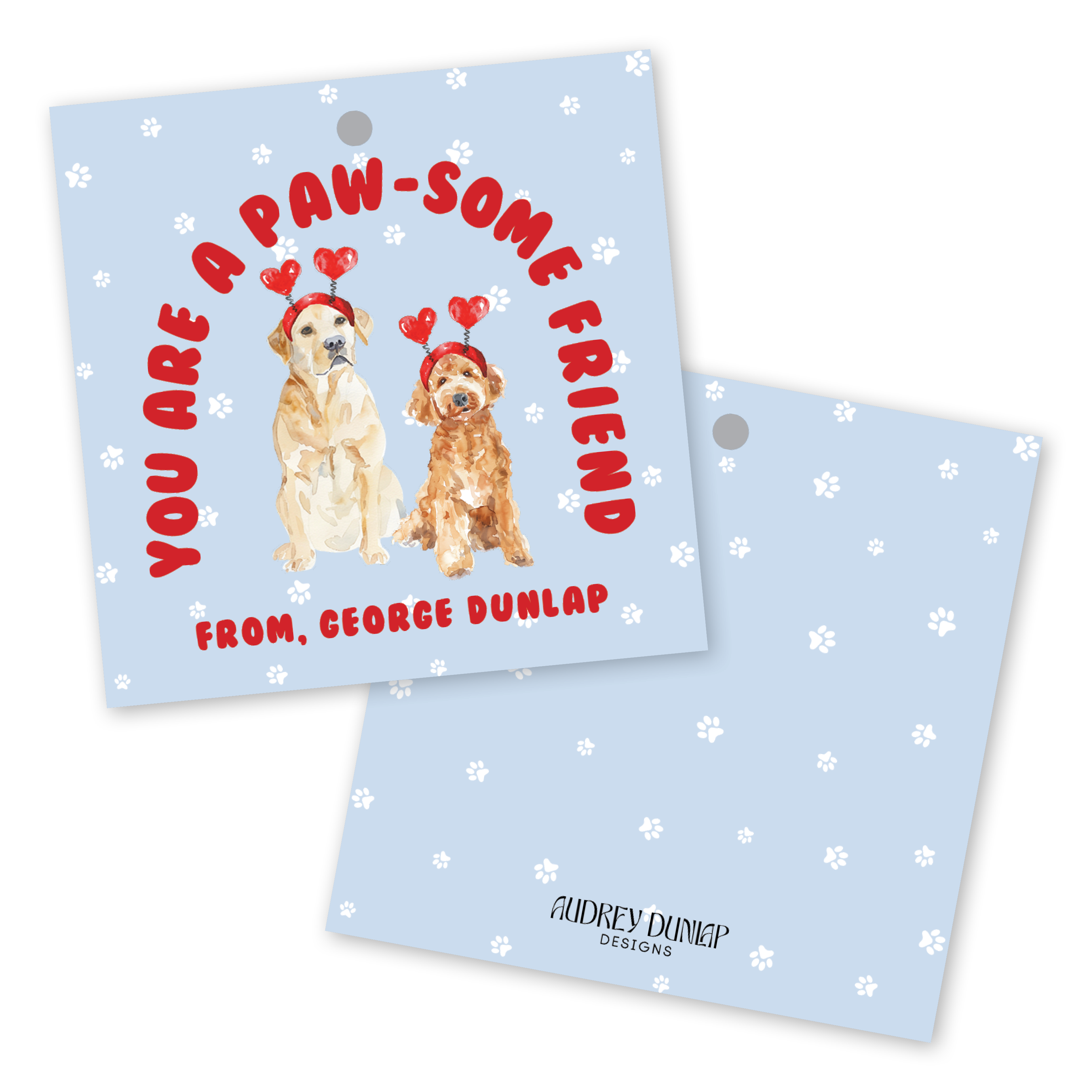 Dog Pawsome Valentines