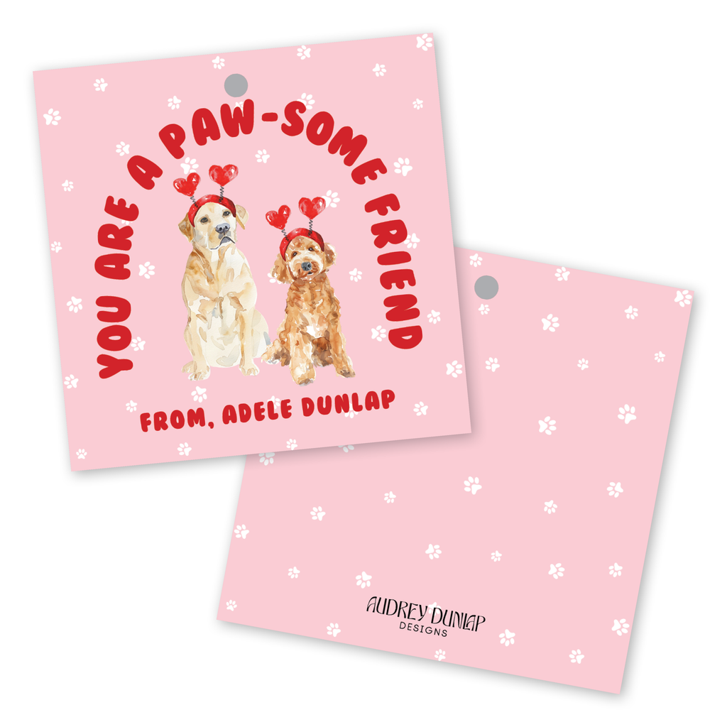 Dog Pawsome Valentines