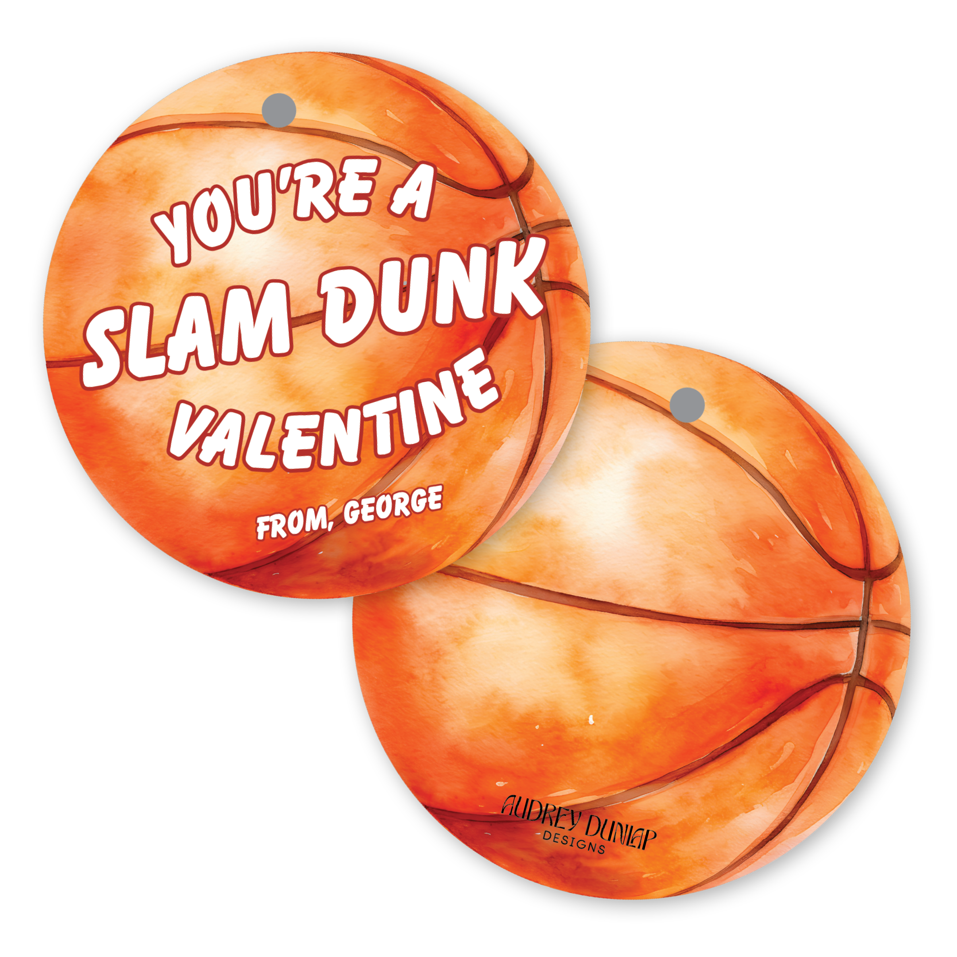 Slam Dunk Basketball Valentines
