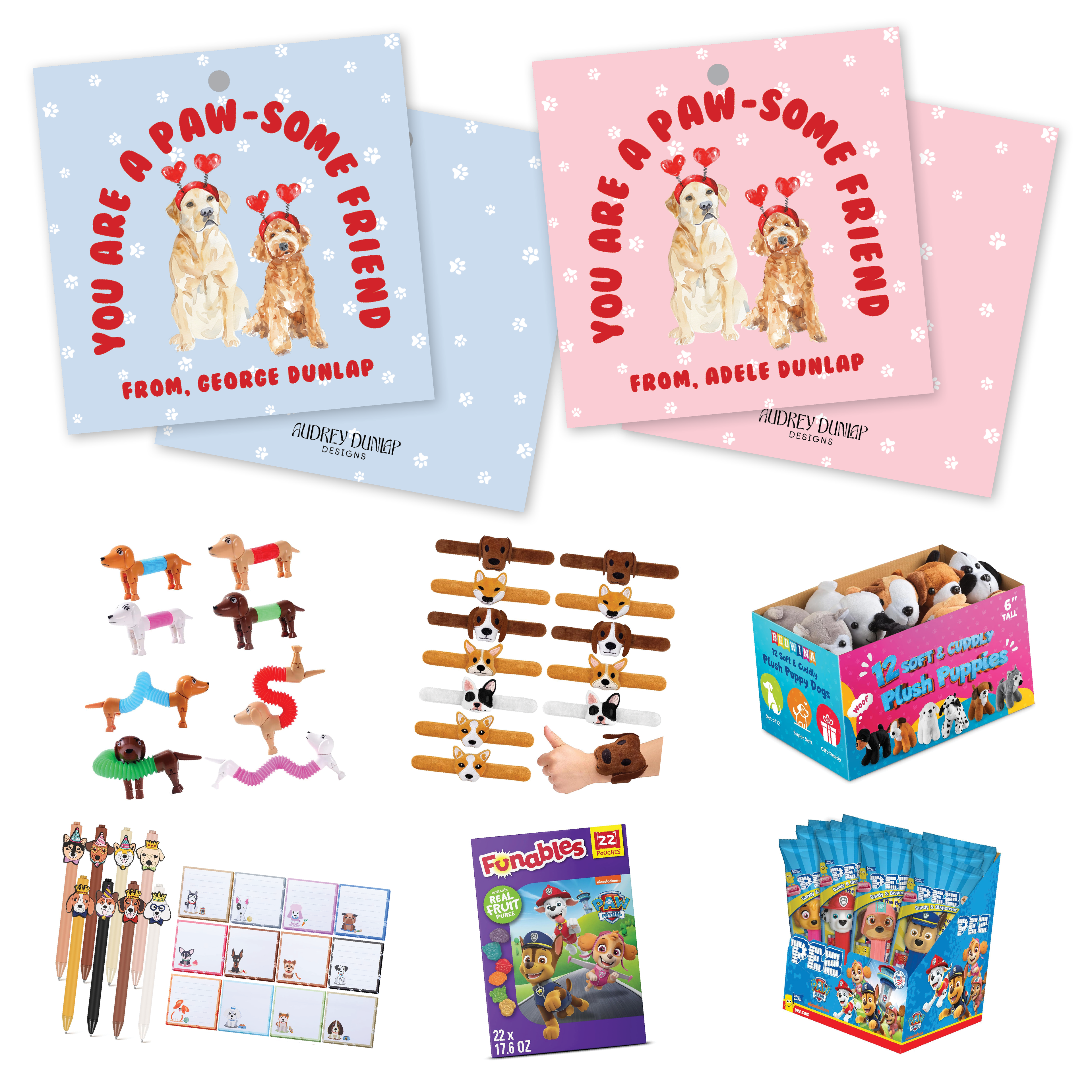 Dog Pawsome Valentines