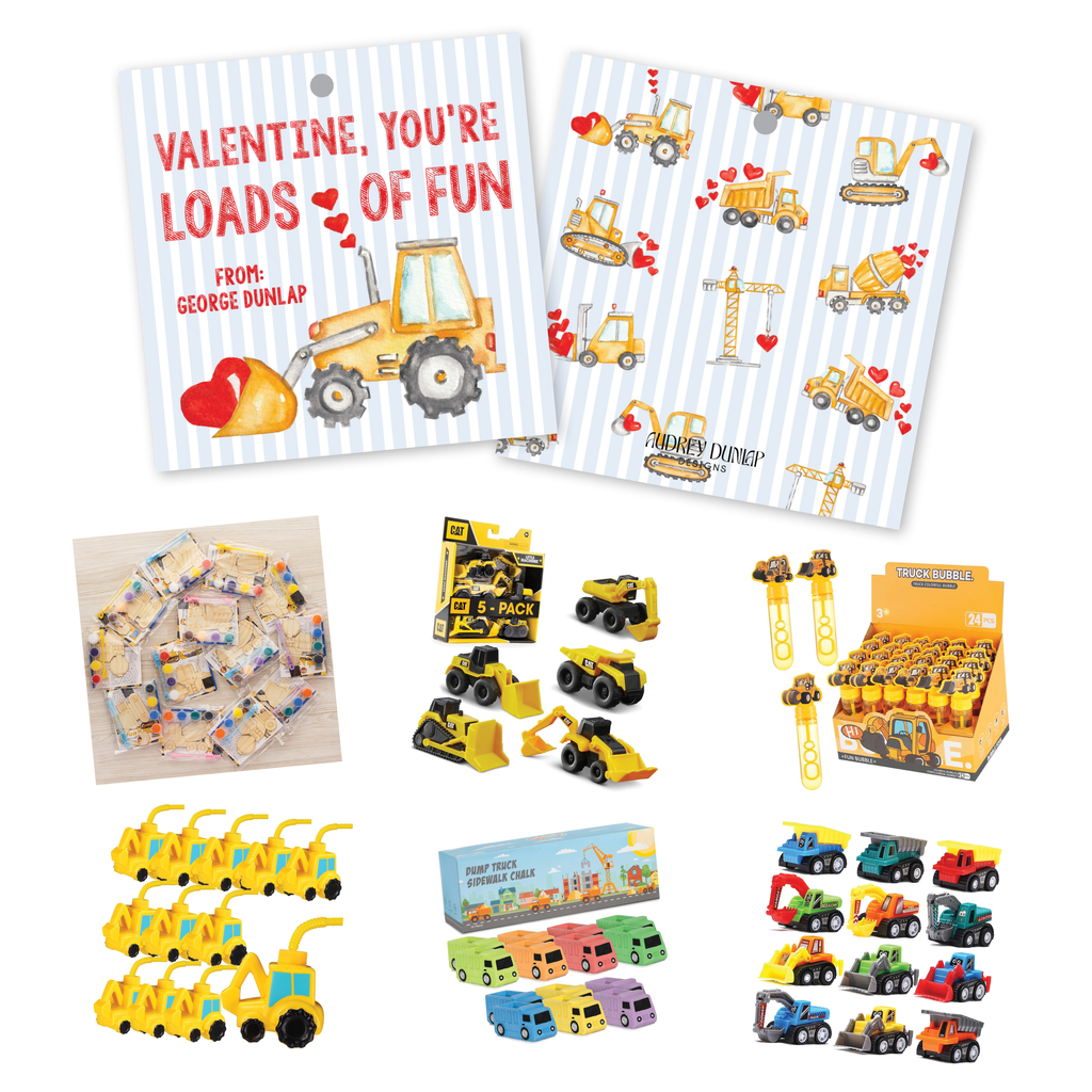 Construction Trucks Valentines