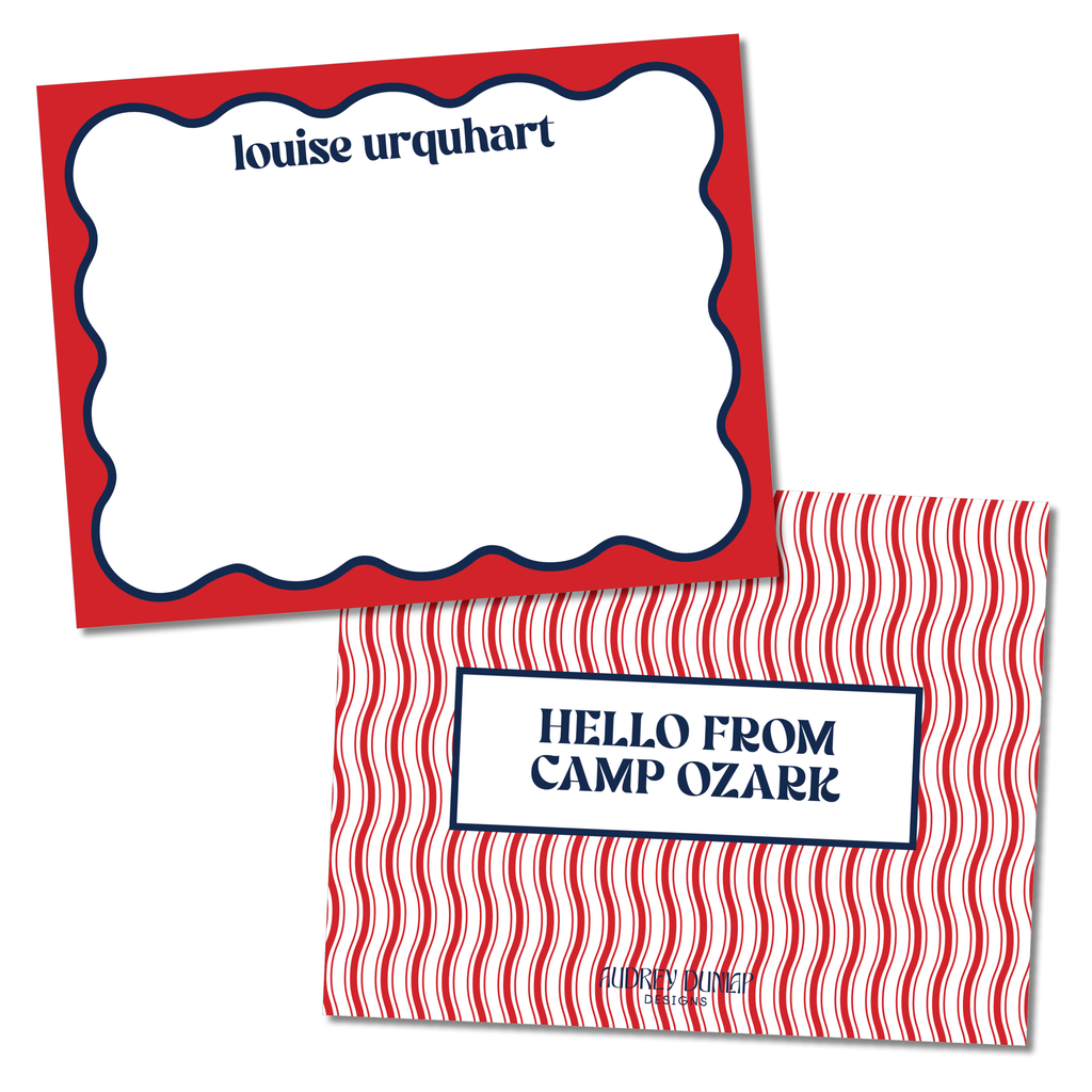Wavy Stripes Camp Stationery
