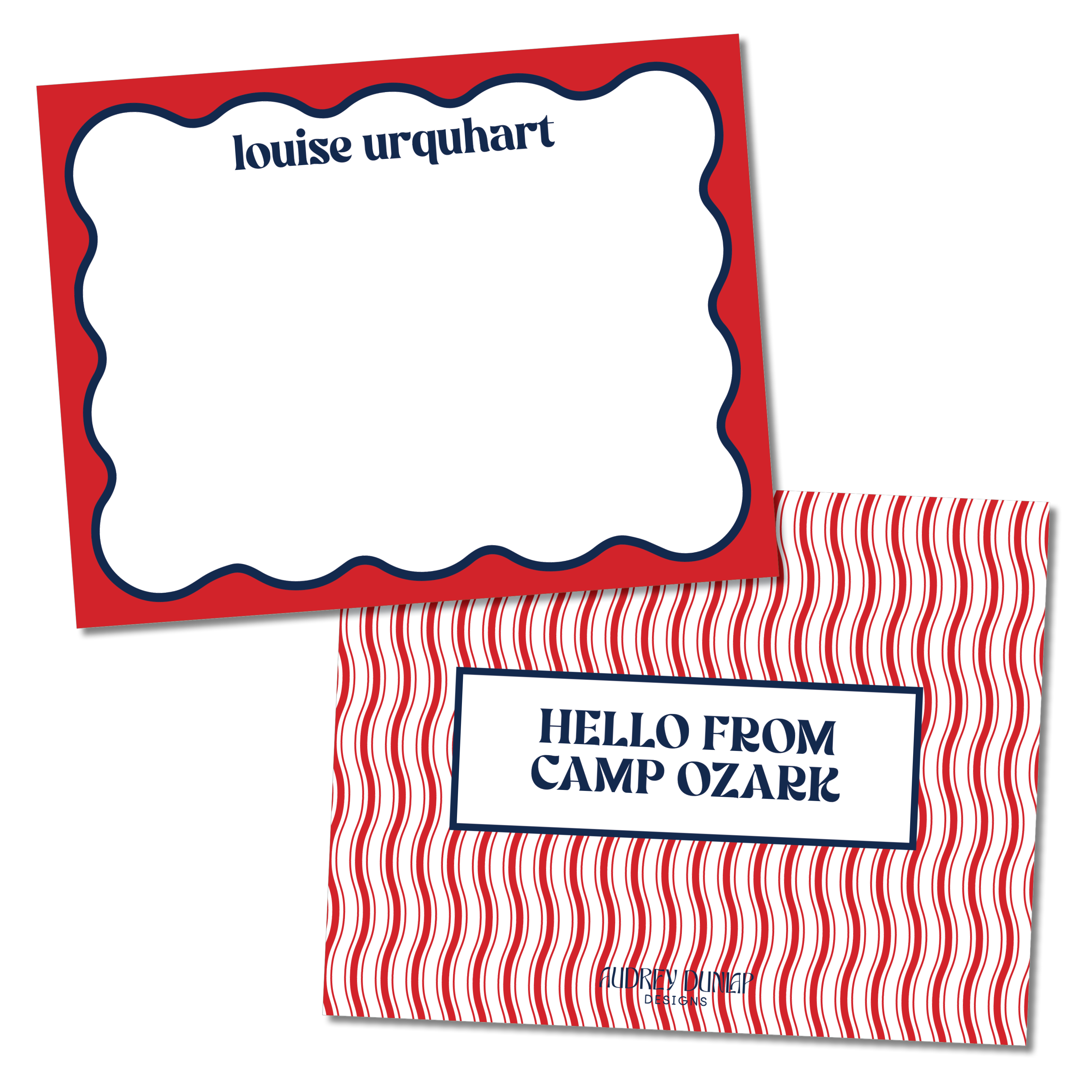 Wavy Stripes Camp Stationery
