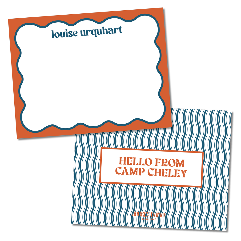 Wavy Stripes Camp Stationery