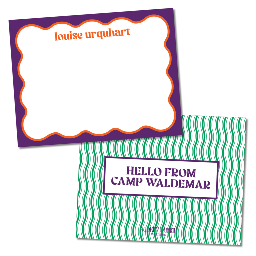 Wavy Stripes Camp Stationery