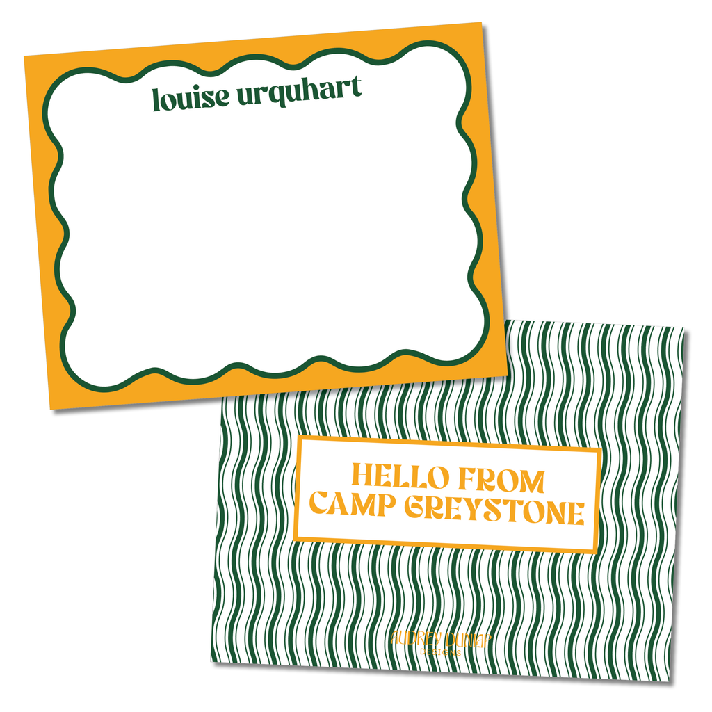 Wavy Stripes Camp Stationery