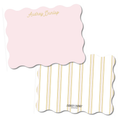 Pink & Gold Stripes Wavy Stationery