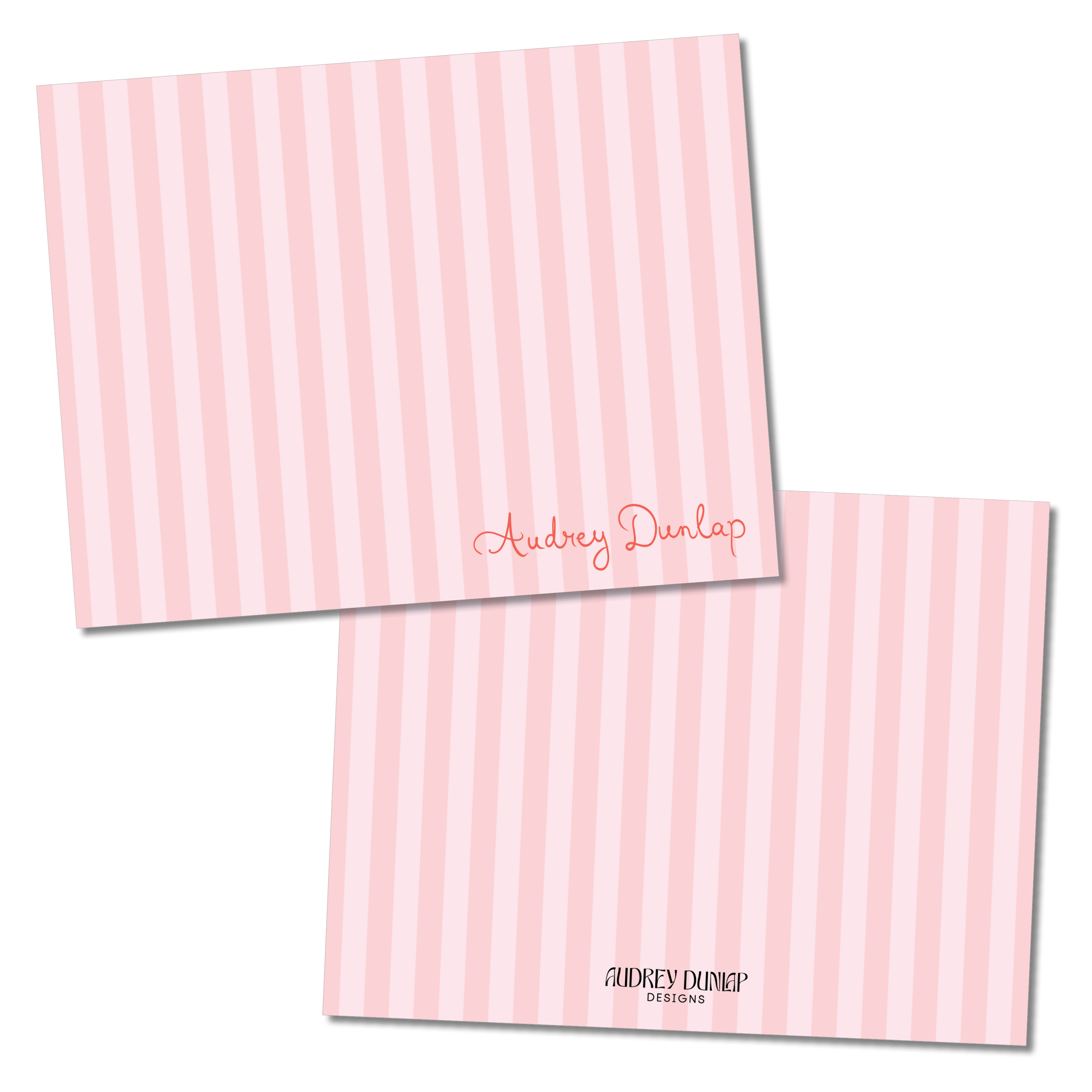 Pink Stripes Stationery