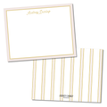 Pink & Gold Striped Stationery